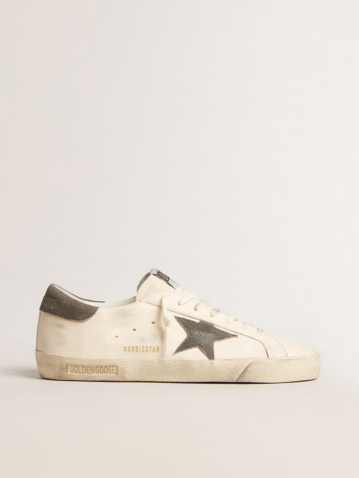 Sup-S in nappa with gray suede star and heel tab