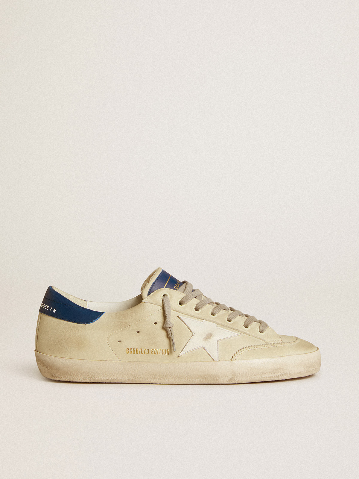 Sup-S LTD in nubuck with white leather star and blue heel tab