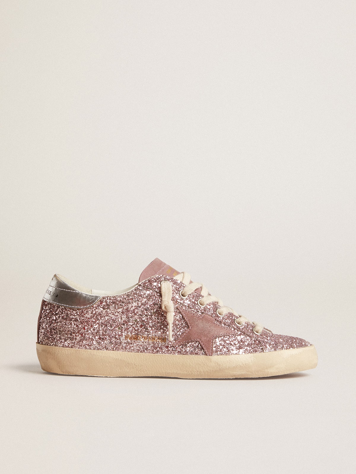 Sup-S LTD in glitter with suede star and silver heel tab