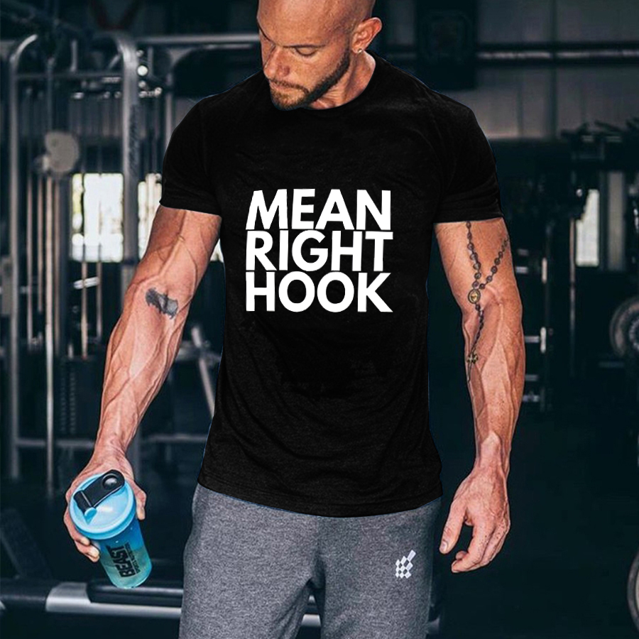 Mean Right Hook Printed Men's T-shirt