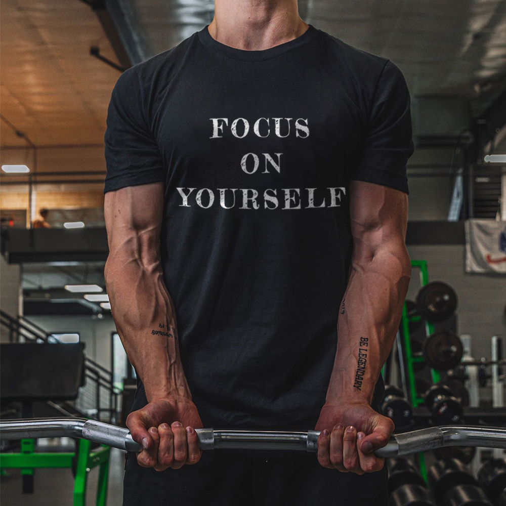Focus On Yourself Printed Men's T-shirt