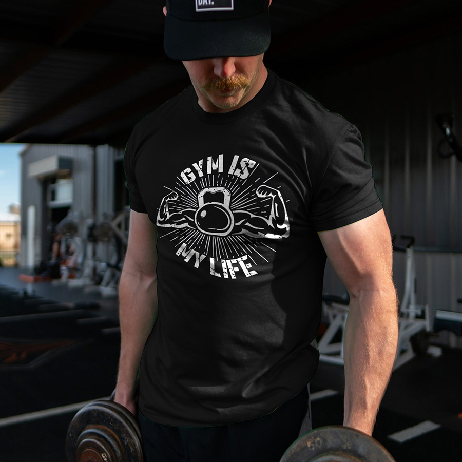 Gym Is My Life Printed Men's T-shirt