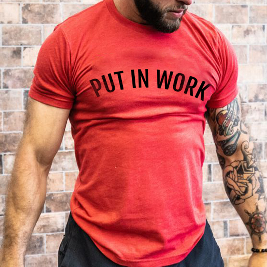 Put In Work Printed Men's T-shirt