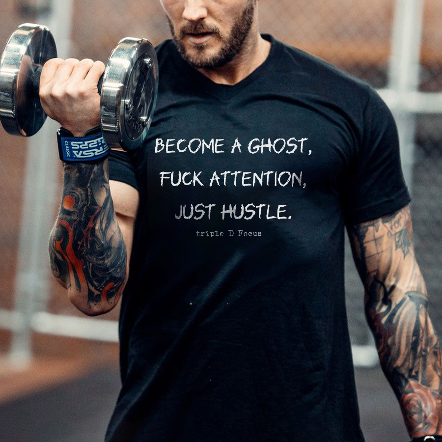 Become A Ghost, F**K Attention Printed Men's T-shirt
