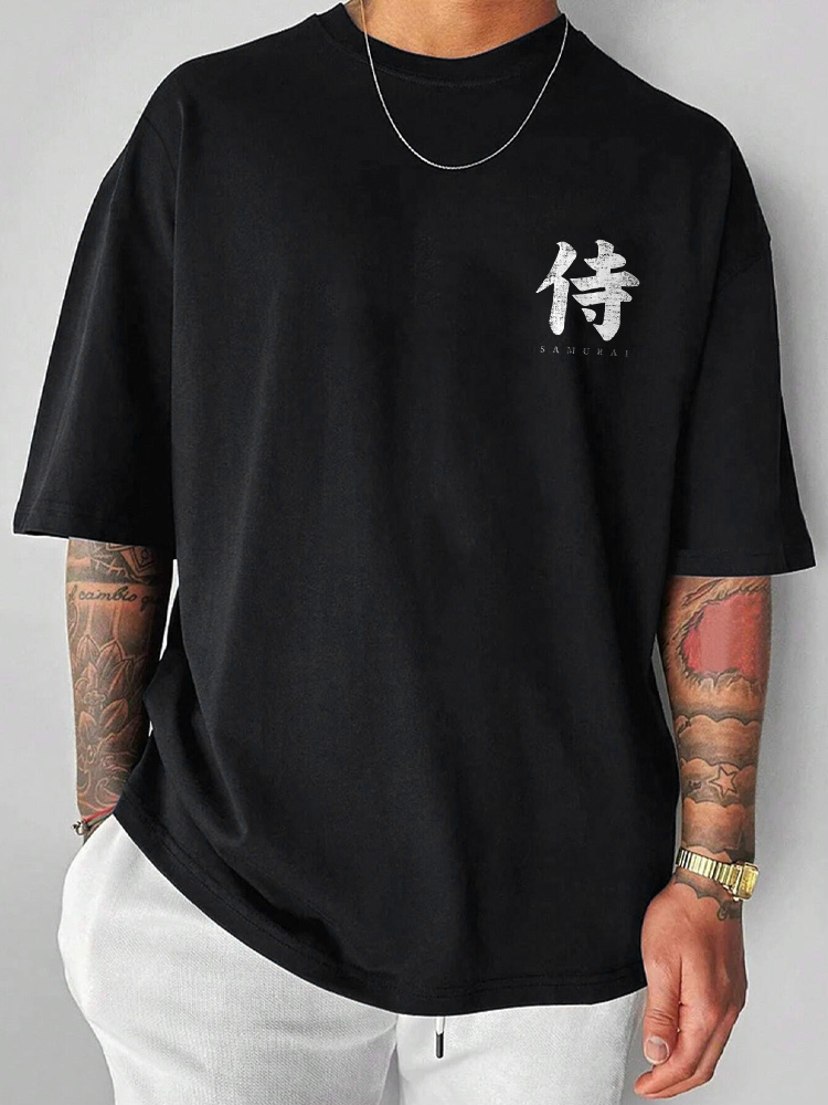 Bushido Samurai Japanese Warrior Printed Short Sleeve T-shirts|Craftycottontee|japanese streetwear