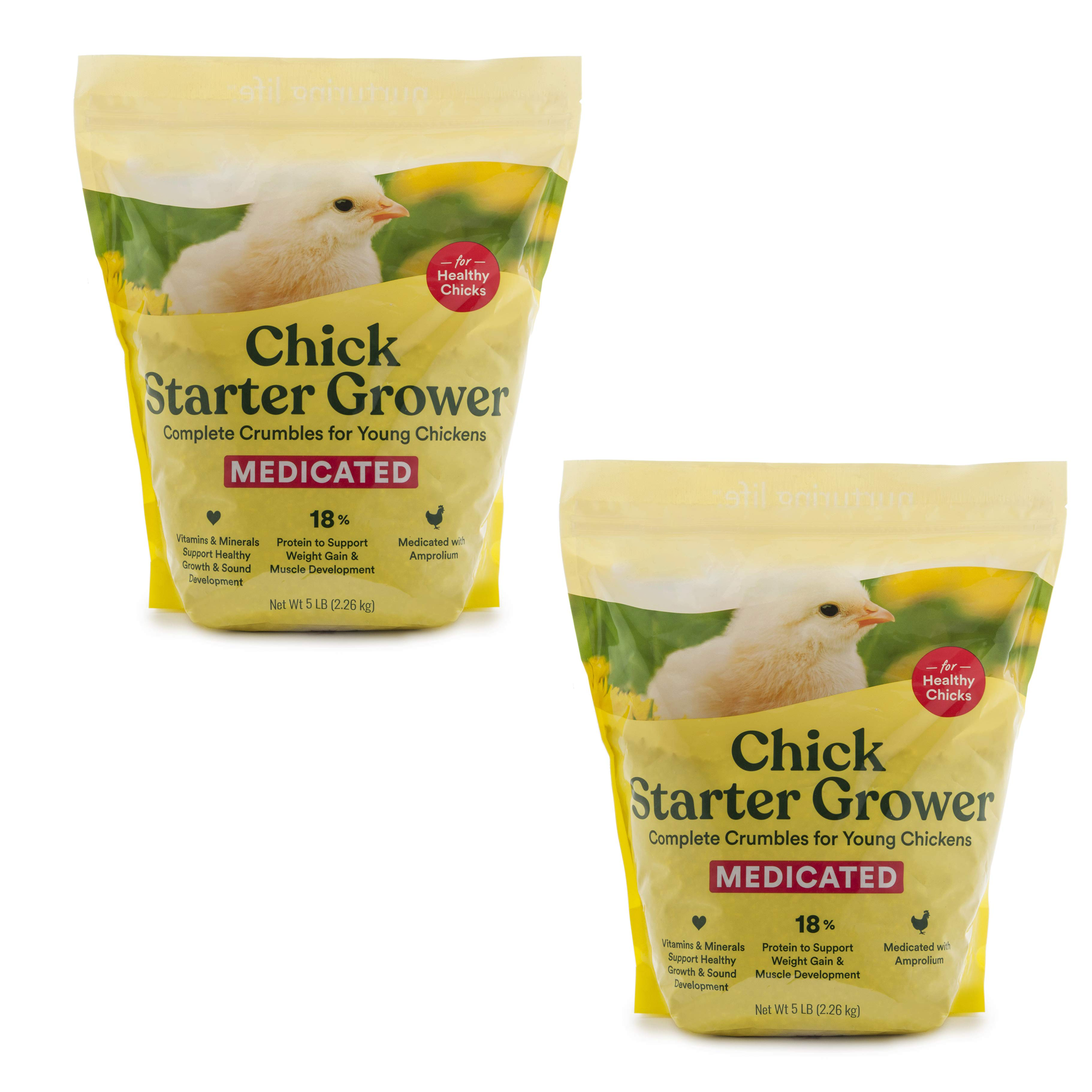 Medicated Chick Feed Crumble for Young Chickens - Formulated with Ampr