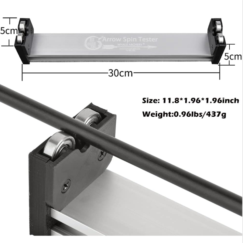 Archery Arrow Spinner Aluminum Alloy Arrow Balance Straightness Tool Arrow Feather and Broadheads Balance Check Arrow Spine Tester Arrow Accessory