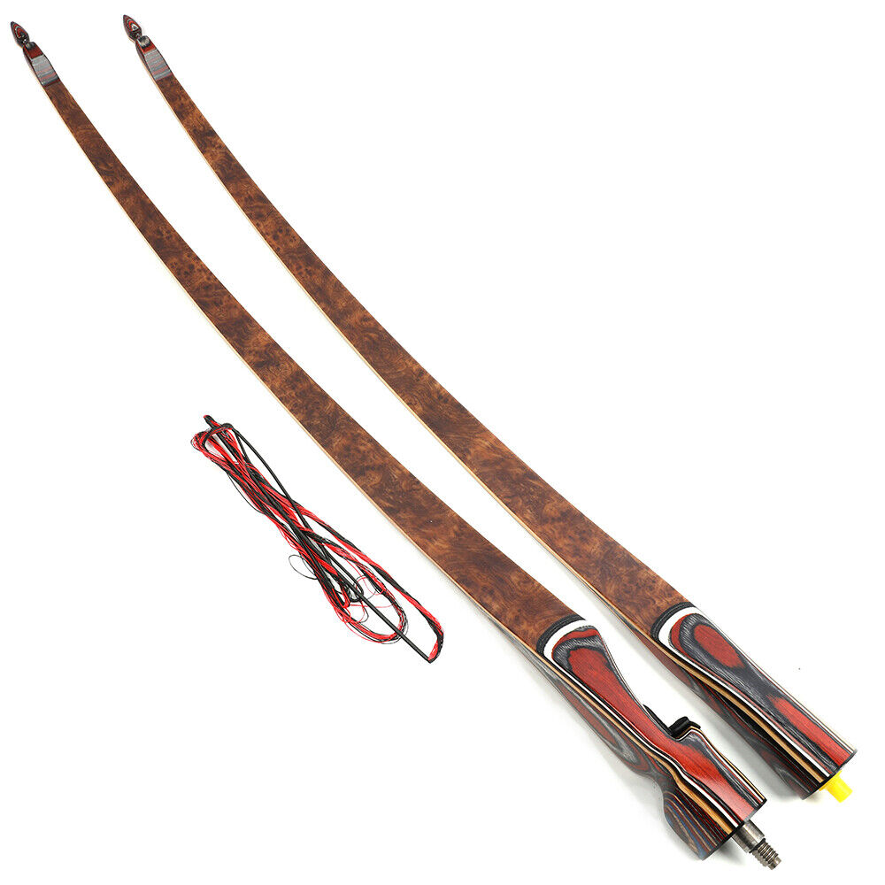 60'' Traditional Bow Longbow Takedown 20-55lbs Horsebow Archery Hunting Target