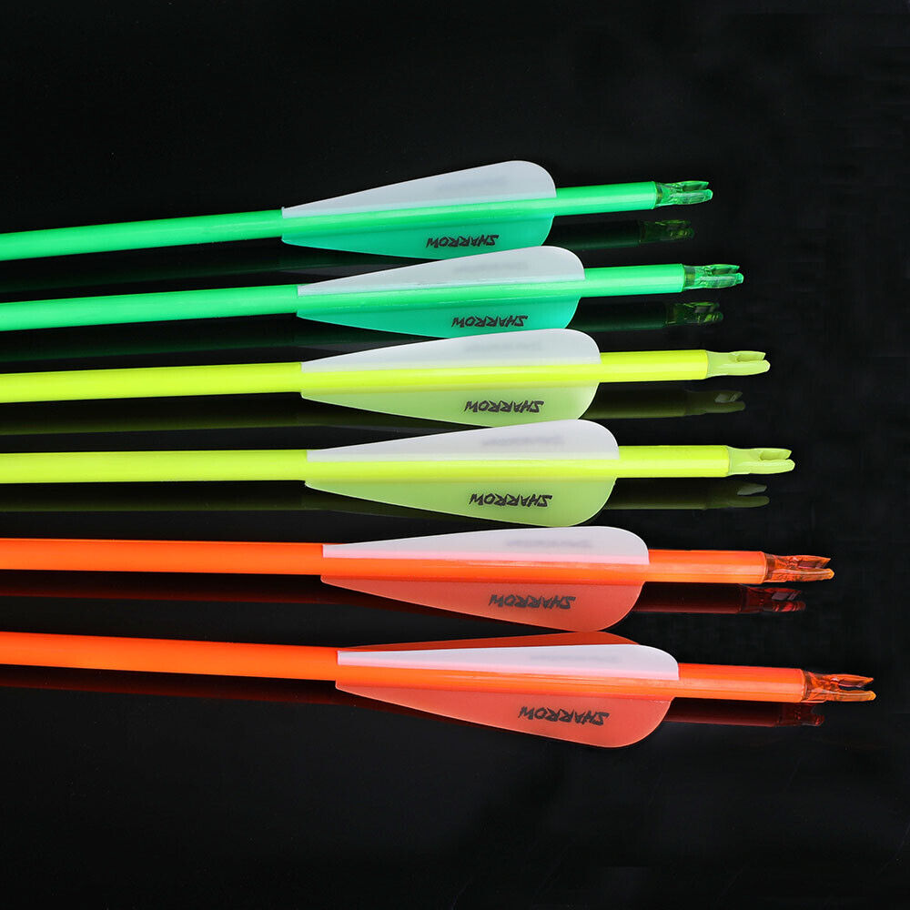 12pcs 32 inch pure carbon arrow SP300-600 blade ID6.2mm recurve bow shooting hunting