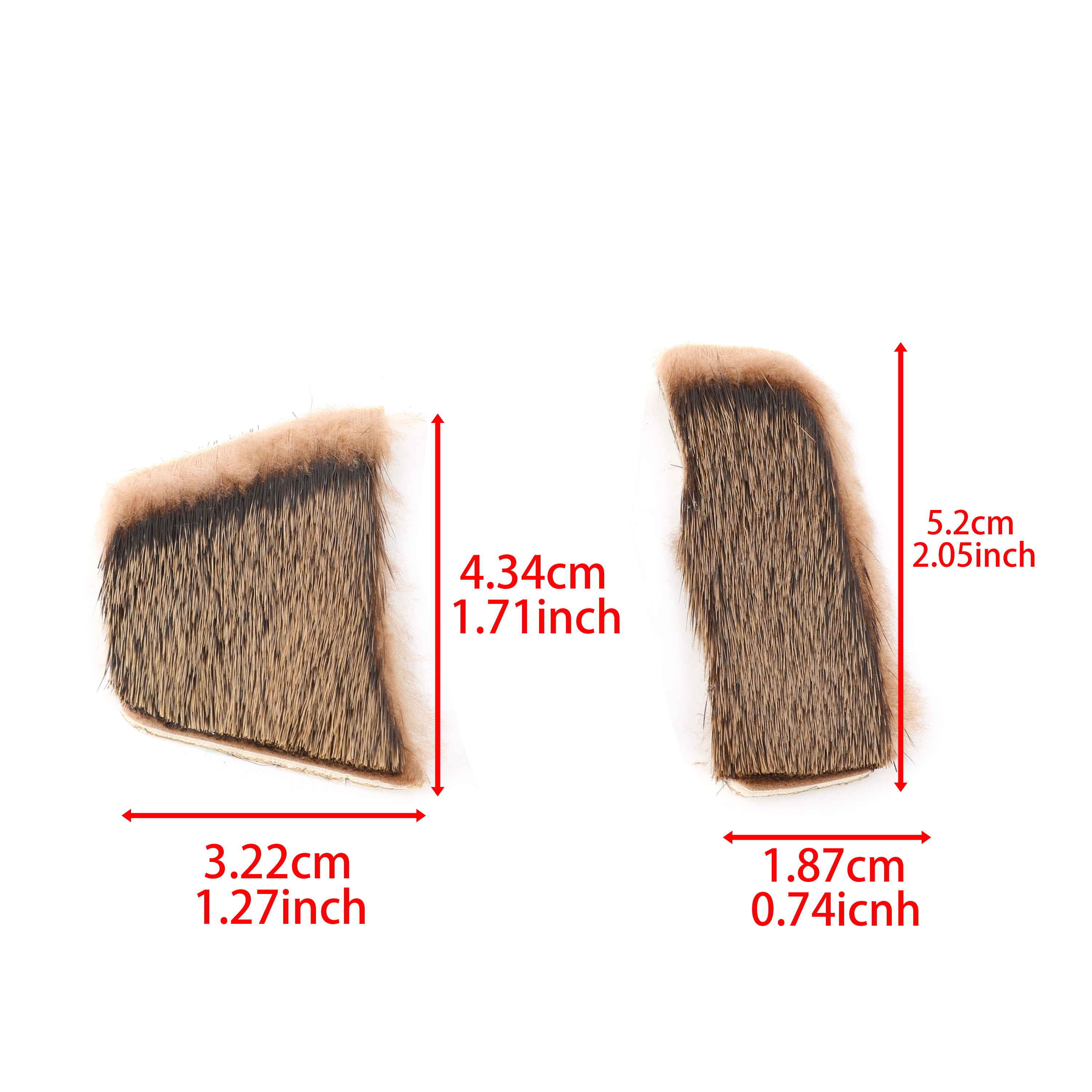 Mink Fur Arrow Rest Trapezoid Adhesive Pad for Archery