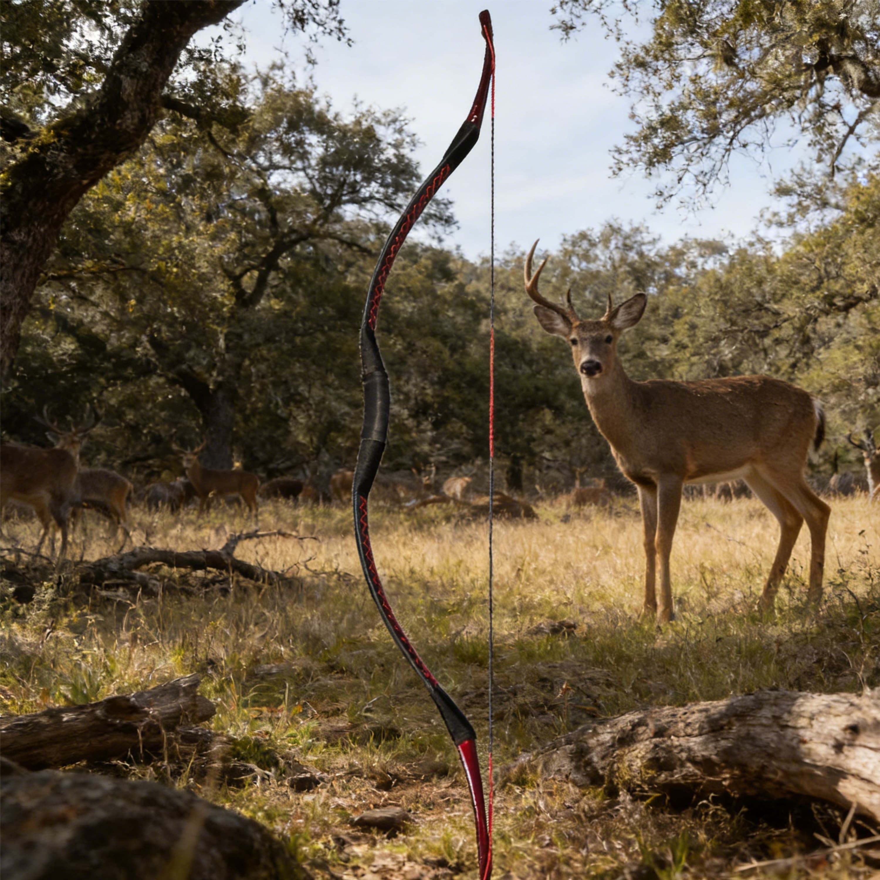 SHARROW Traditional Handcrafted Recurve Bow 20-50LBS Archery