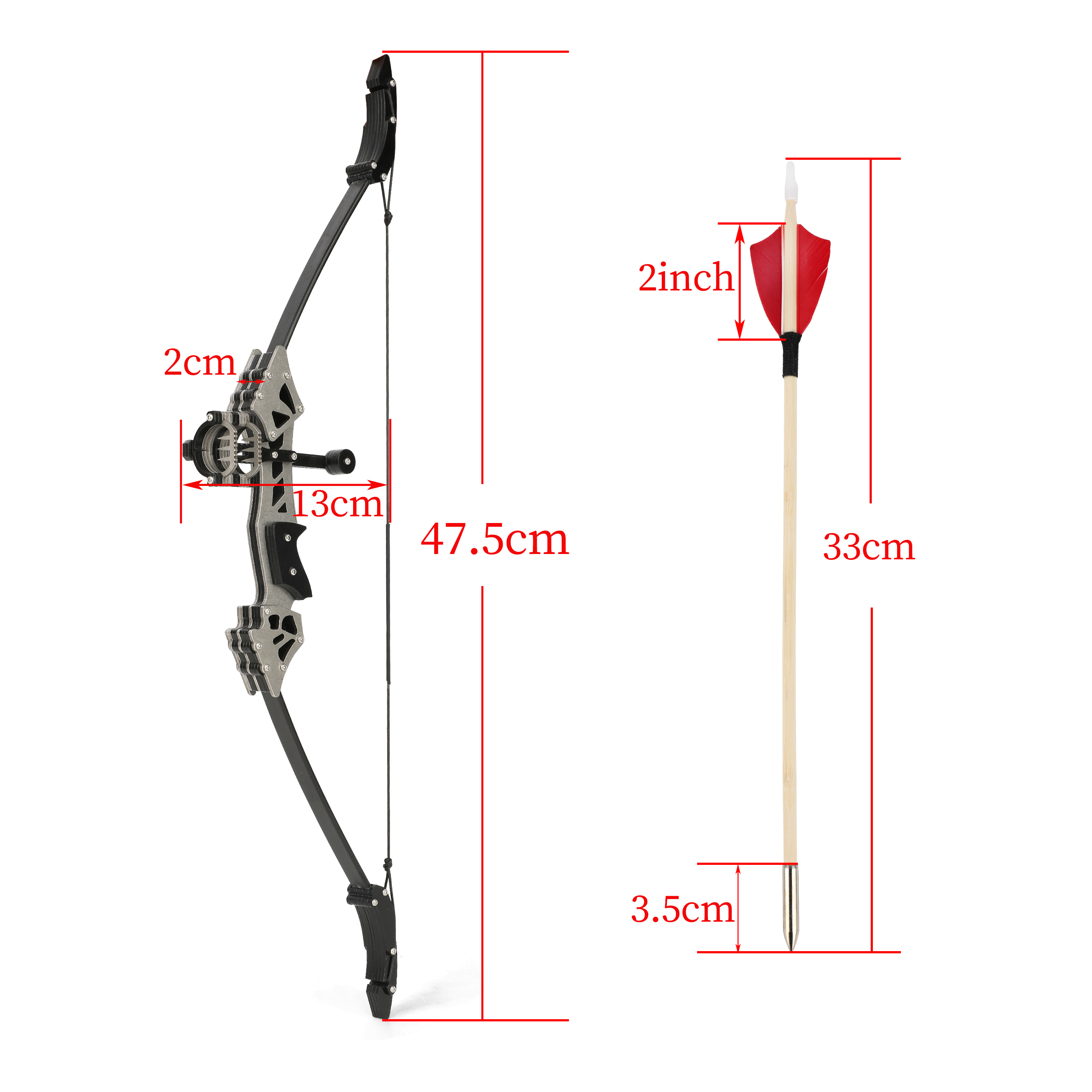 Phantom Mini Stainless Steel Bow Set – 16lbs Compact Design