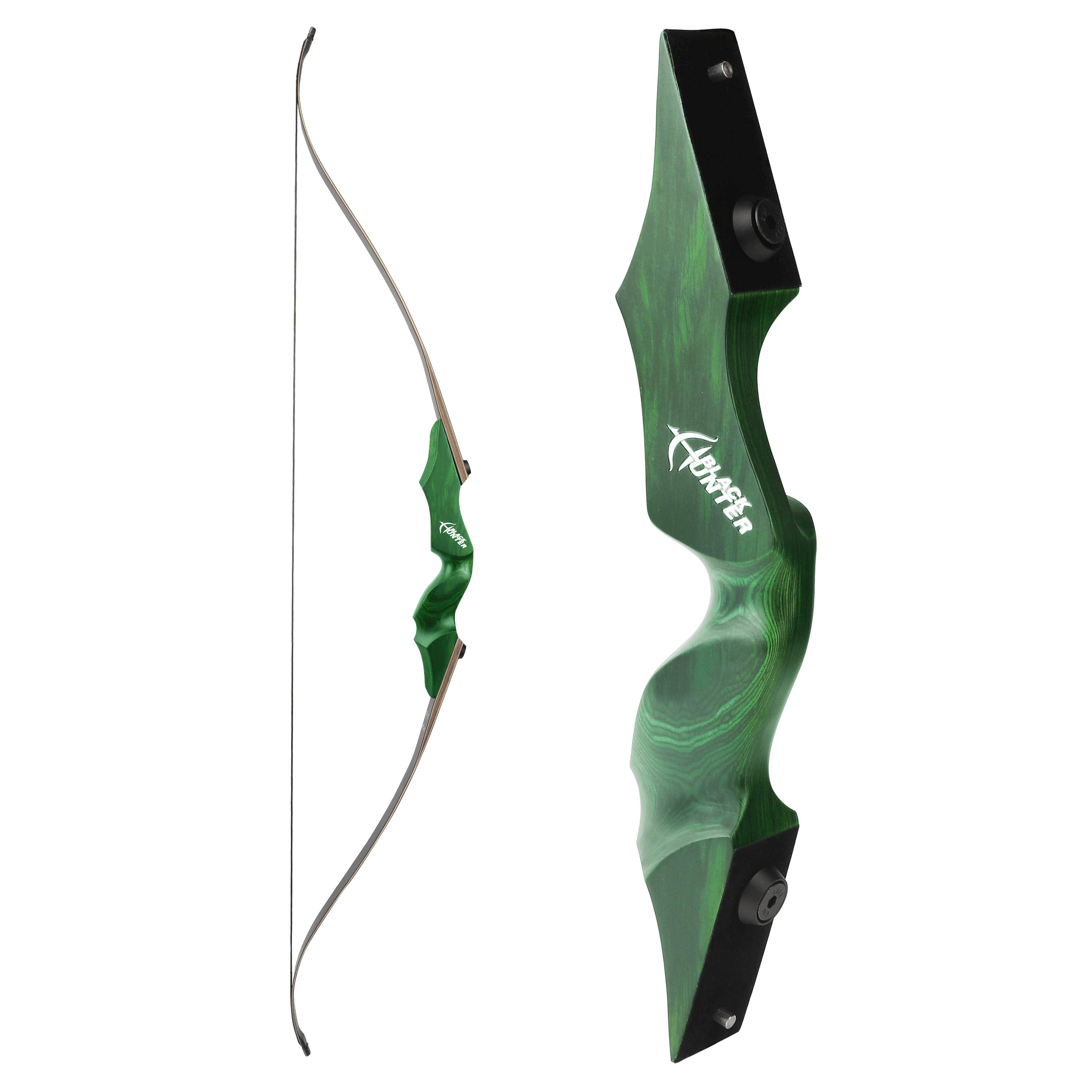 Black Hunter Wooden Takedown Recurve Bow Kit 20-60lbs RH/LH