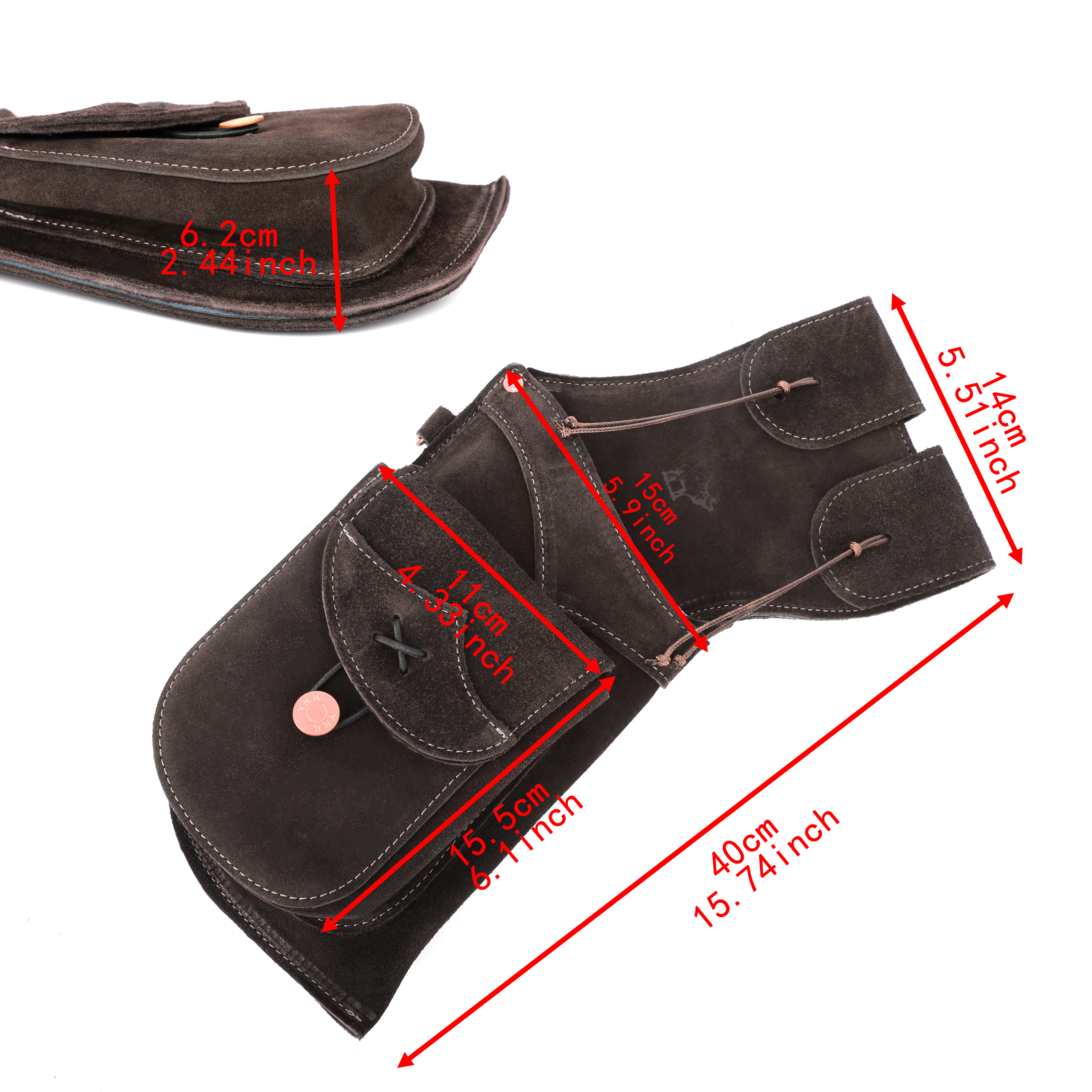 Wilderness Reverse Quiver Leather Arrows Bag Magnetic D Buckle