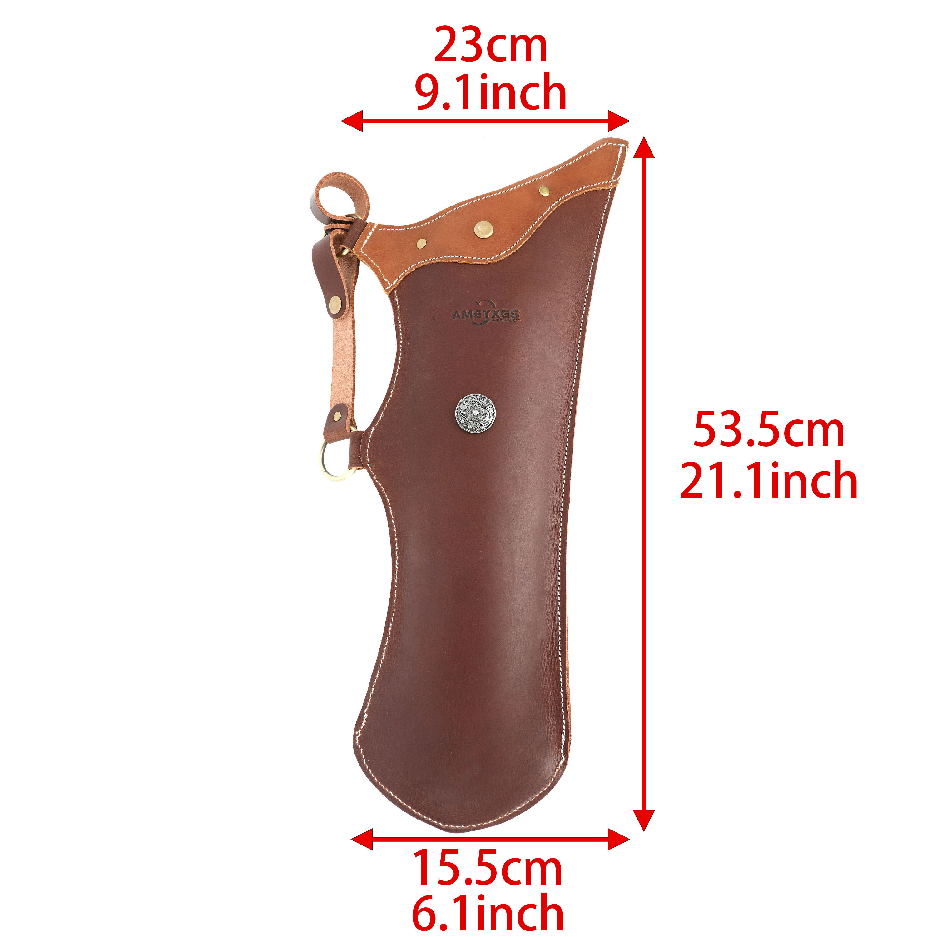 Premium Leather Hip Quiver for 20 Arrows Durable Archery Bag