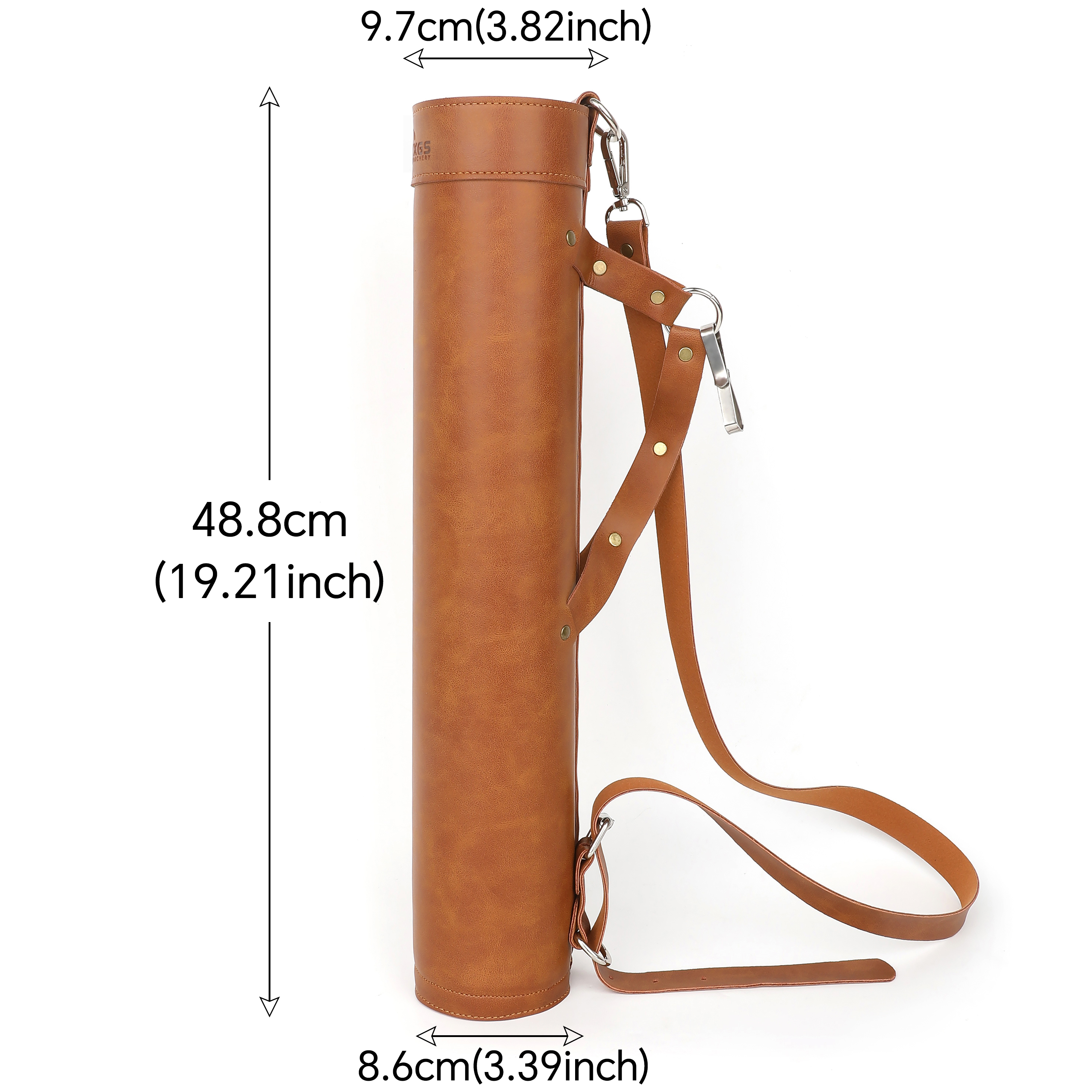 AME Brown Leather Quiver Adjustable Multi-Use