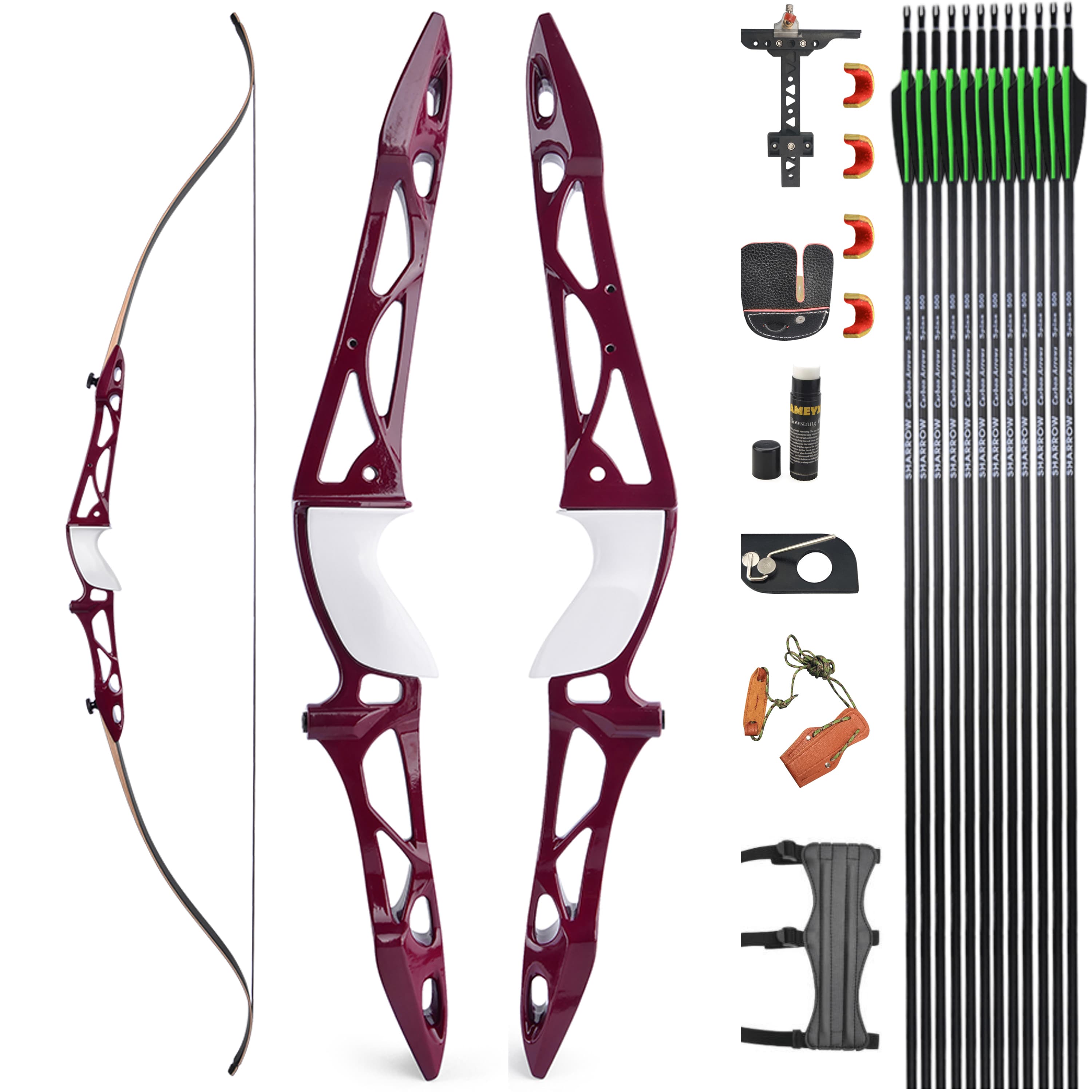 KAIMEI Competition Recurve Bow Takedown Archery Hunting 12-40# @28"