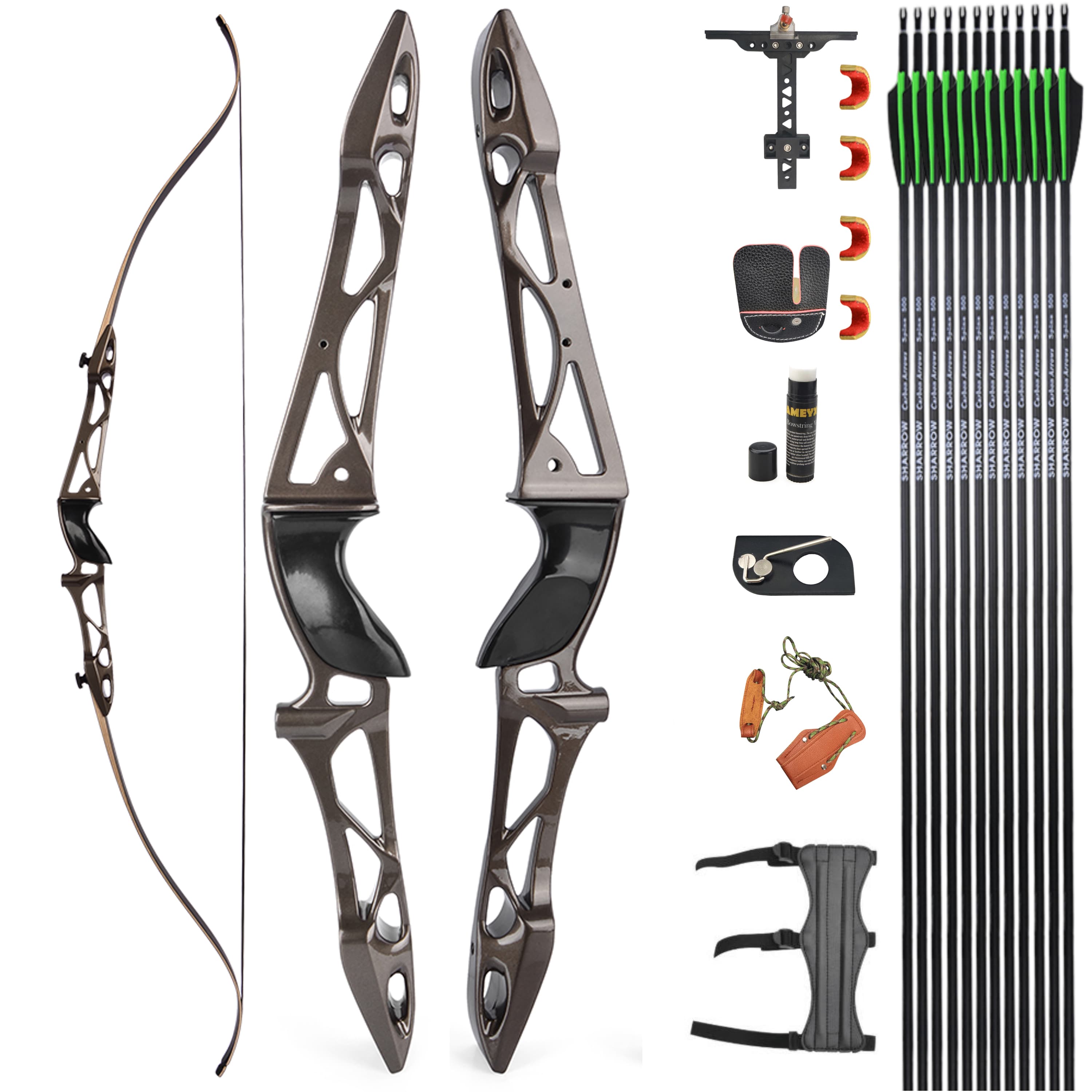 KAIMEI Competition Recurve Bow Takedown Archery Hunting 12-40# @28"