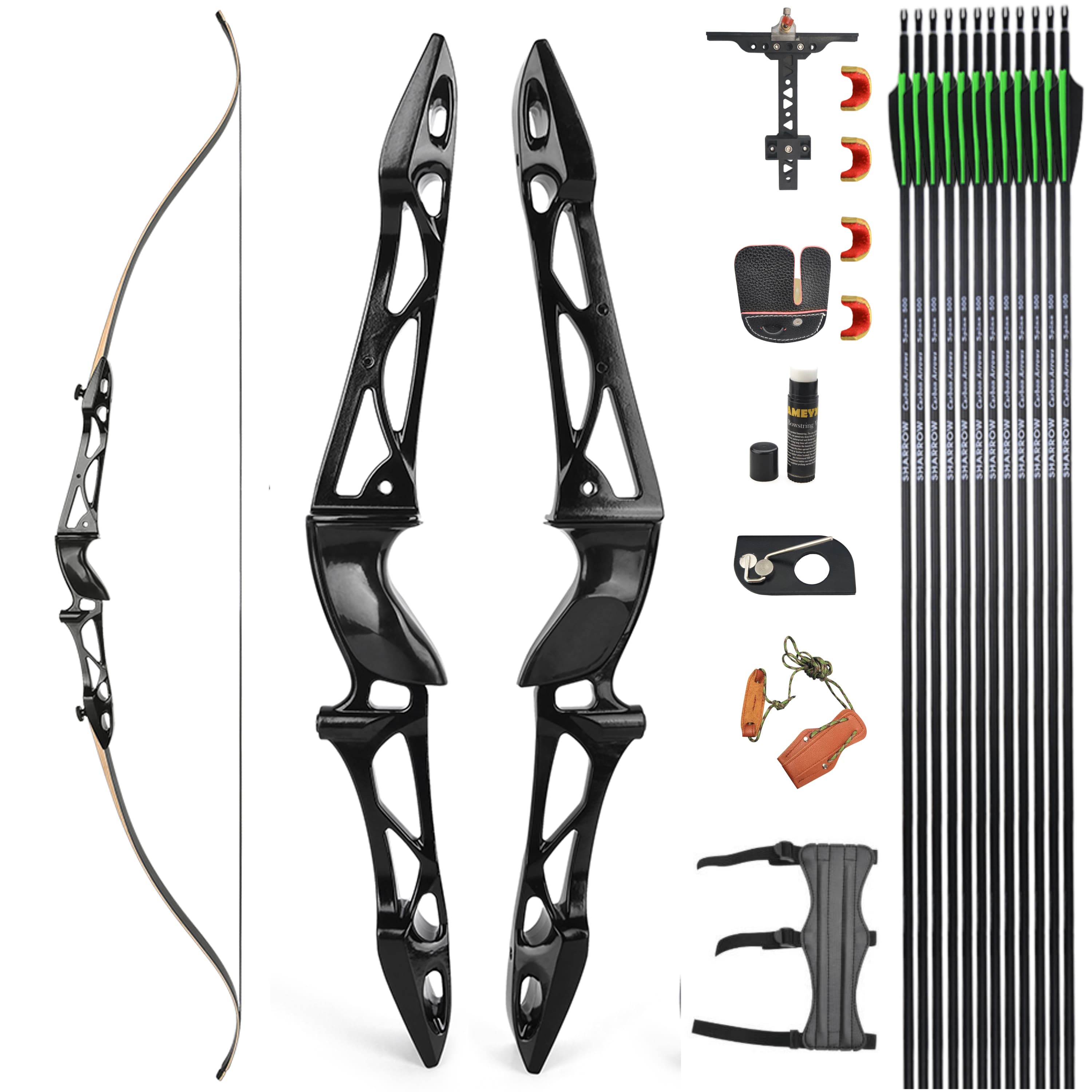 KAIMEI Competition Recurve Bow Takedown Archery Hunting 12-40# @28"