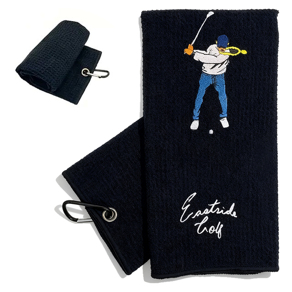 Towel Soft 40*60cm Embroidered Golf Towel Clean Clubs Ball Clip Golfers