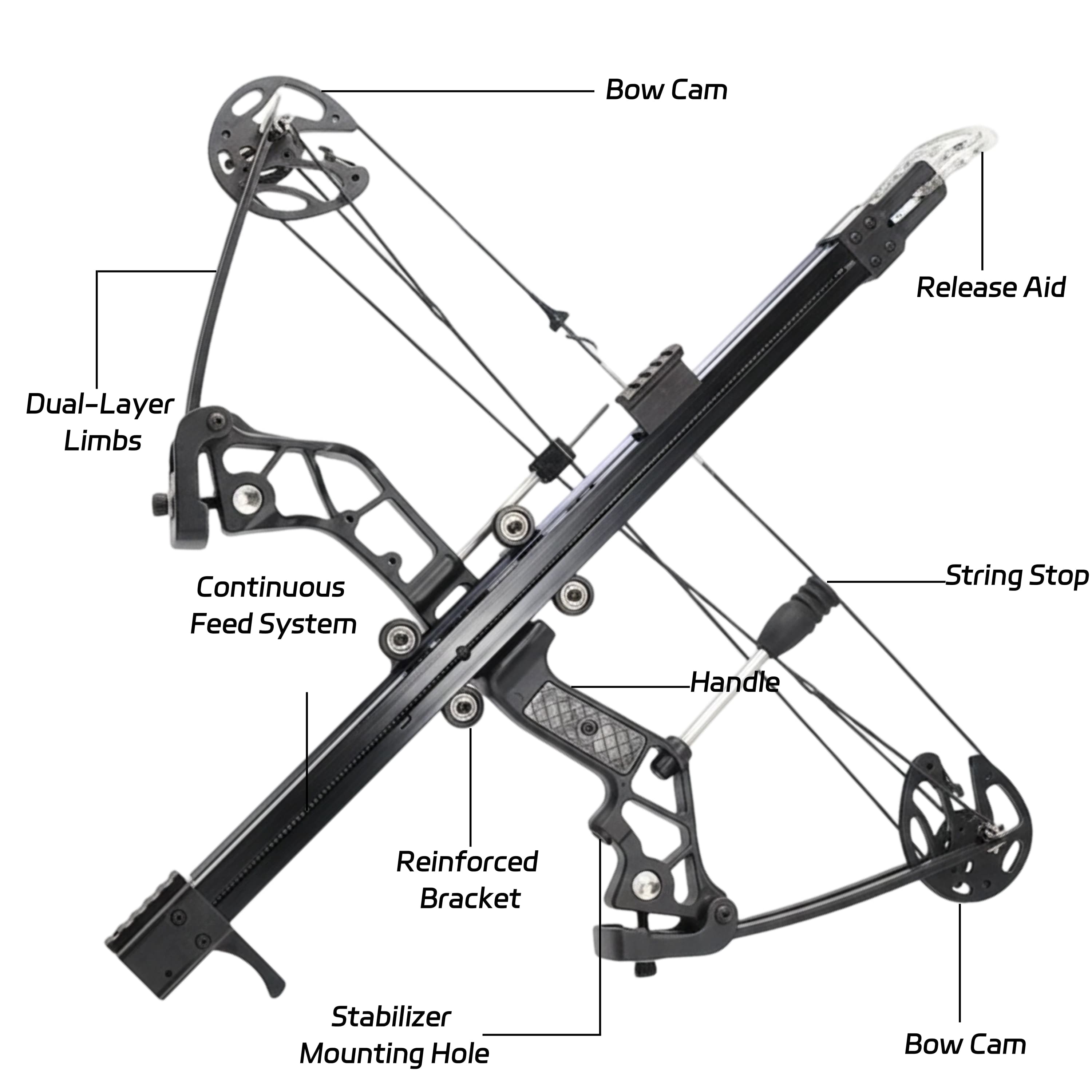 TUYING Compound Bow 30-70lbs Hunting Kit Shooting Archery