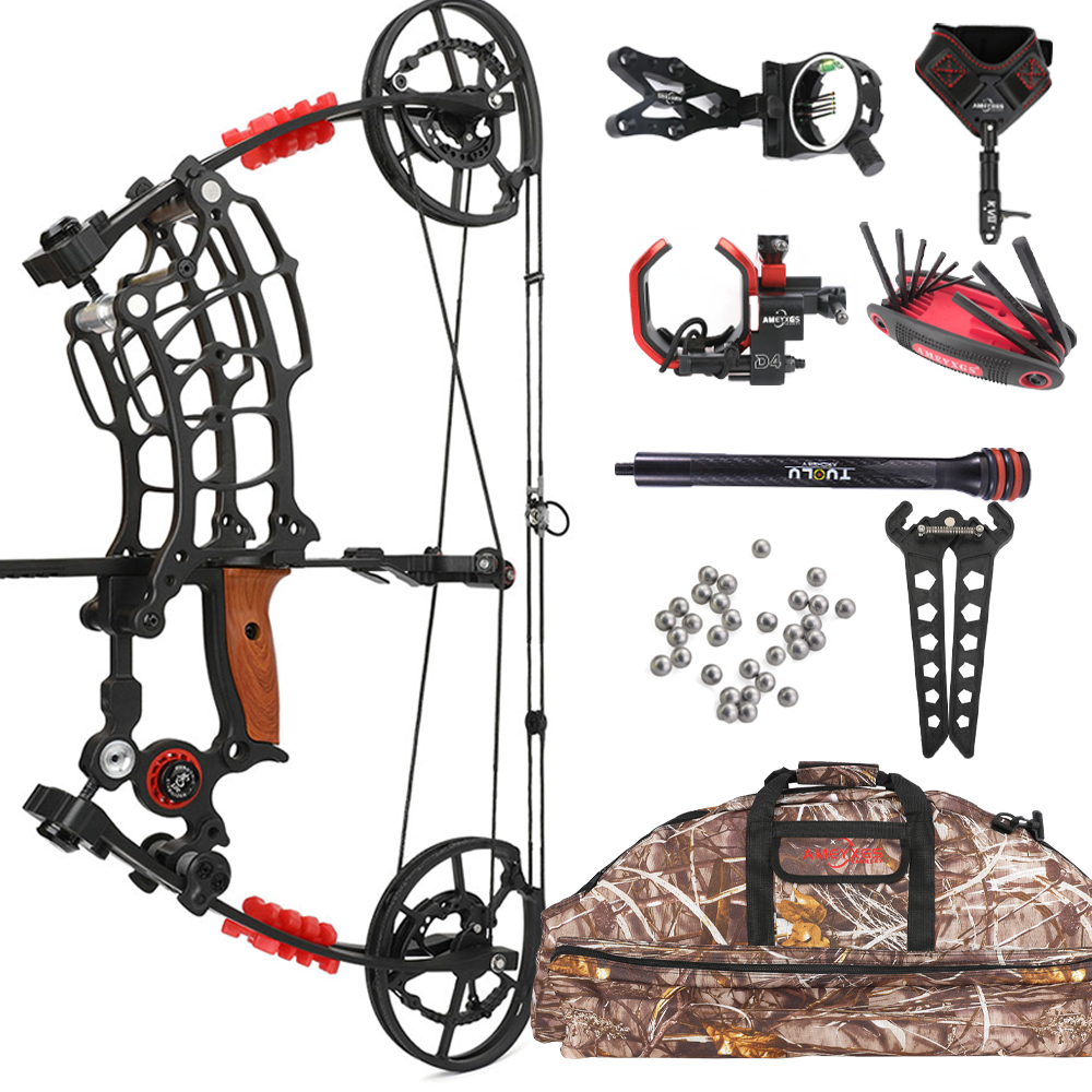 Villain II Compound Bow Kit 30-50lbs 420fps Adjustable Hunting Bow