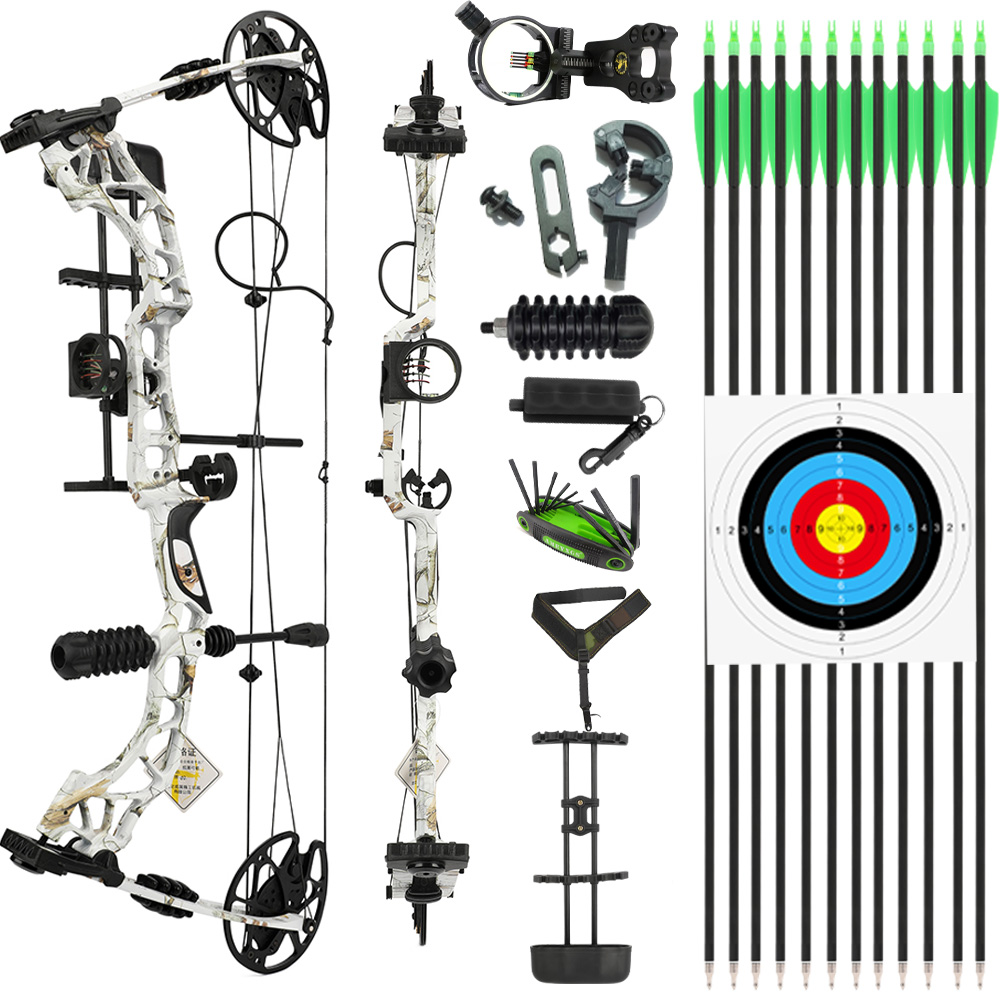 KAMEI Qin Compound Bow Kit 35-70lbs 320FPS White