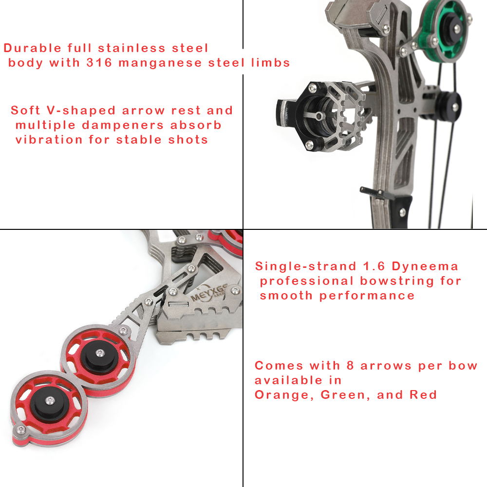 Mini Indoor Compound Bow 10lb with 8 Arrows for Target Shooting