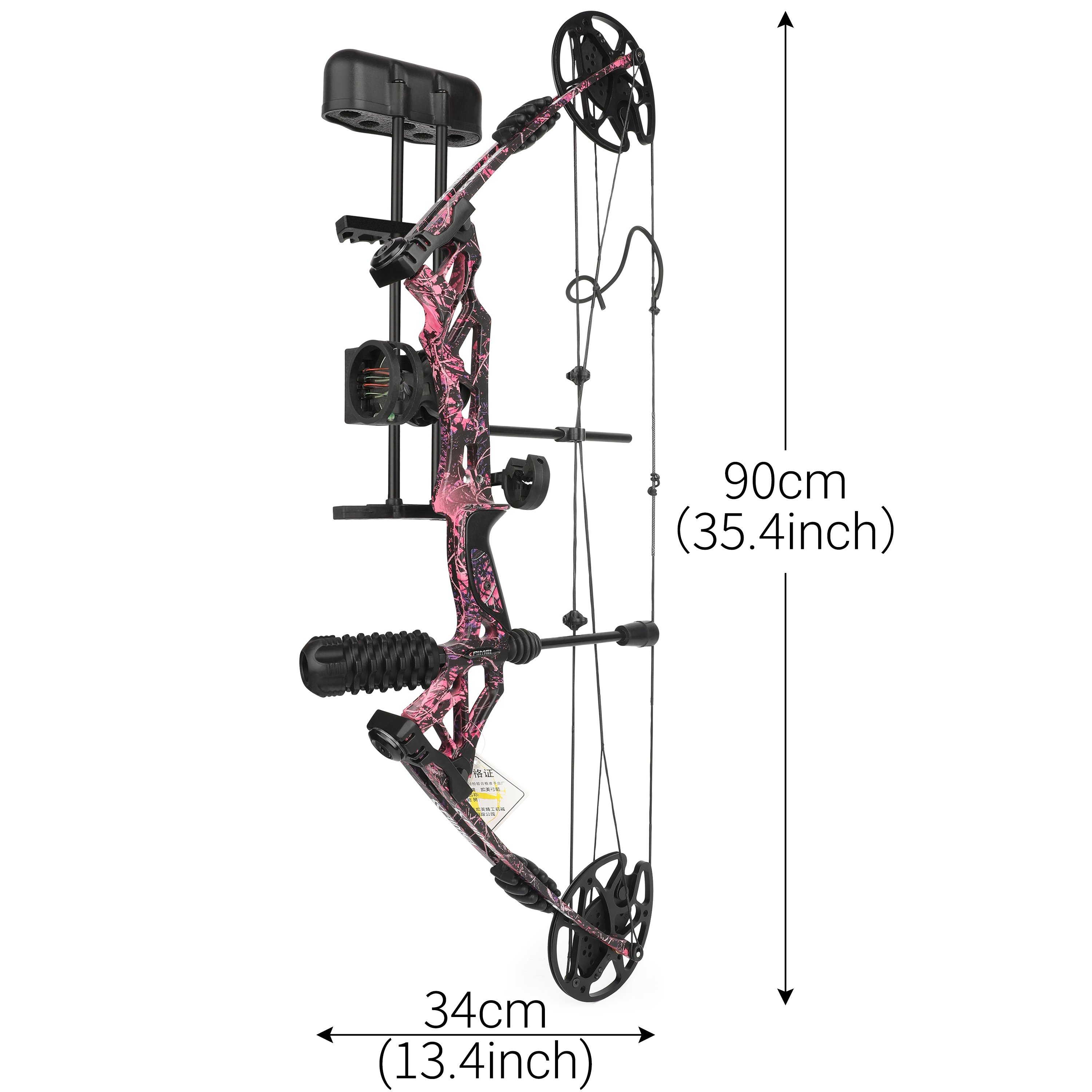 Kaimei Han Compound Bow 30-60lb Red Camo Set