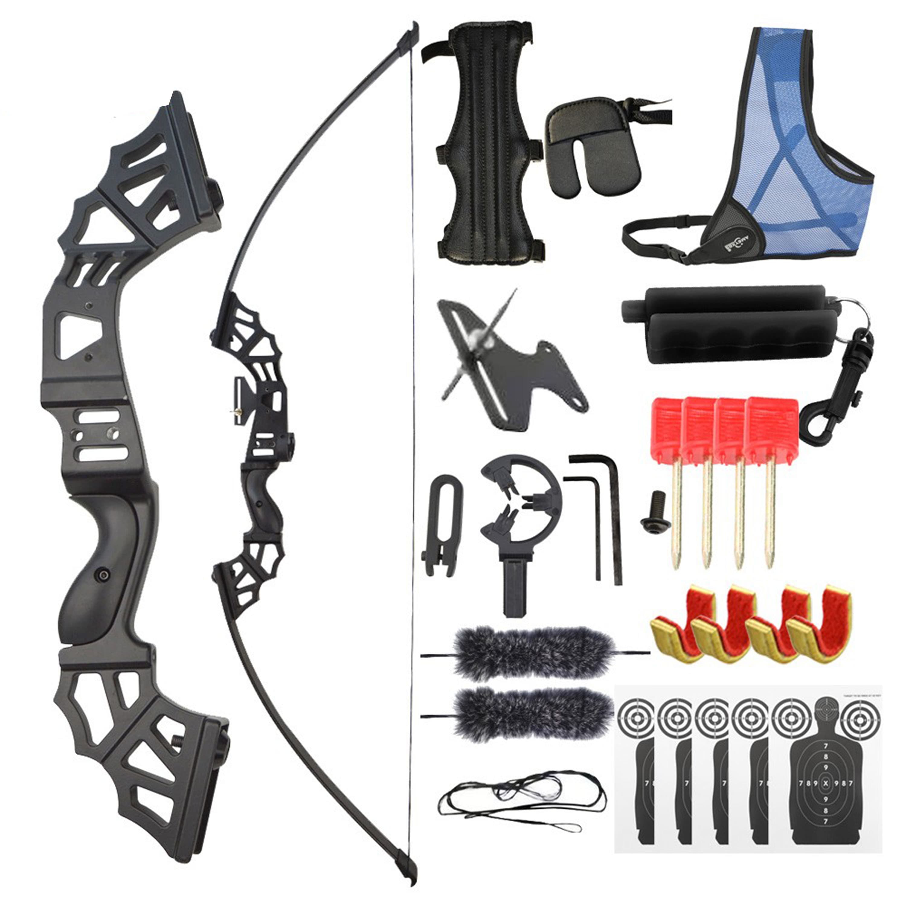 SHARROW Archery Straight Bow Kit for Hunting Beginners