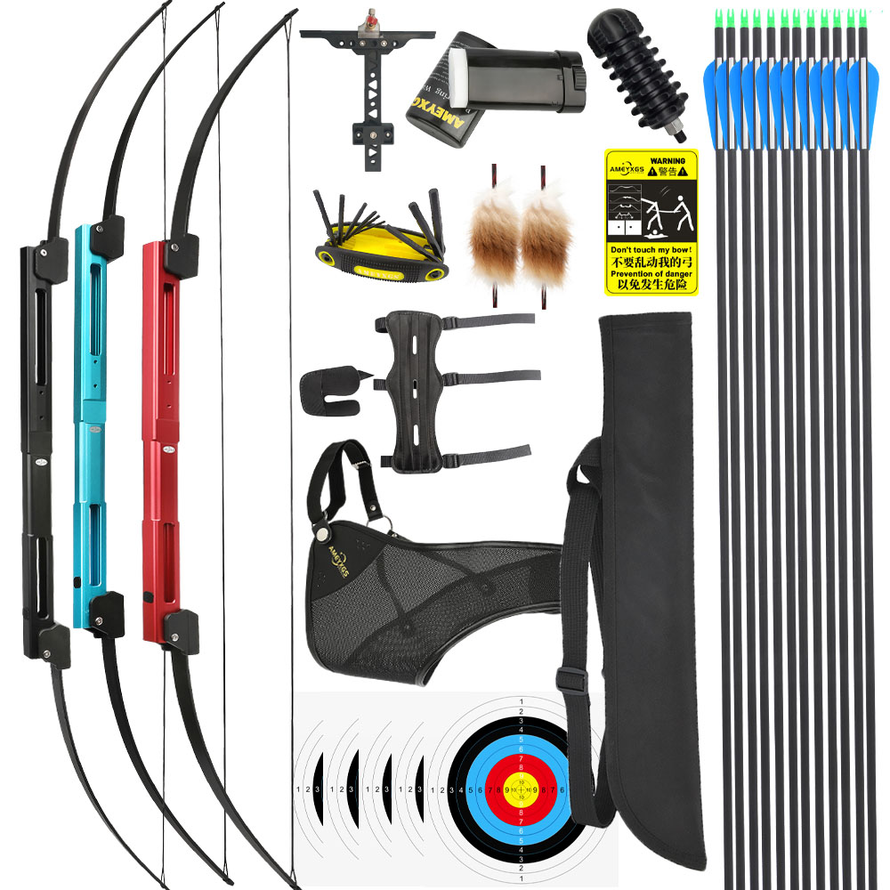 Folding Recurve Bow Set – 35lbs, CNC Aluminum Alloy Handle