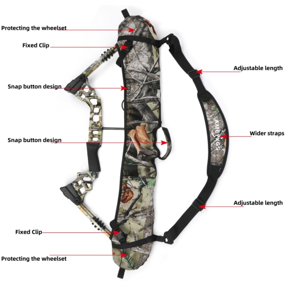 Compound Bow Bag for 38" Bows Protective Diving Cloth Carry Case