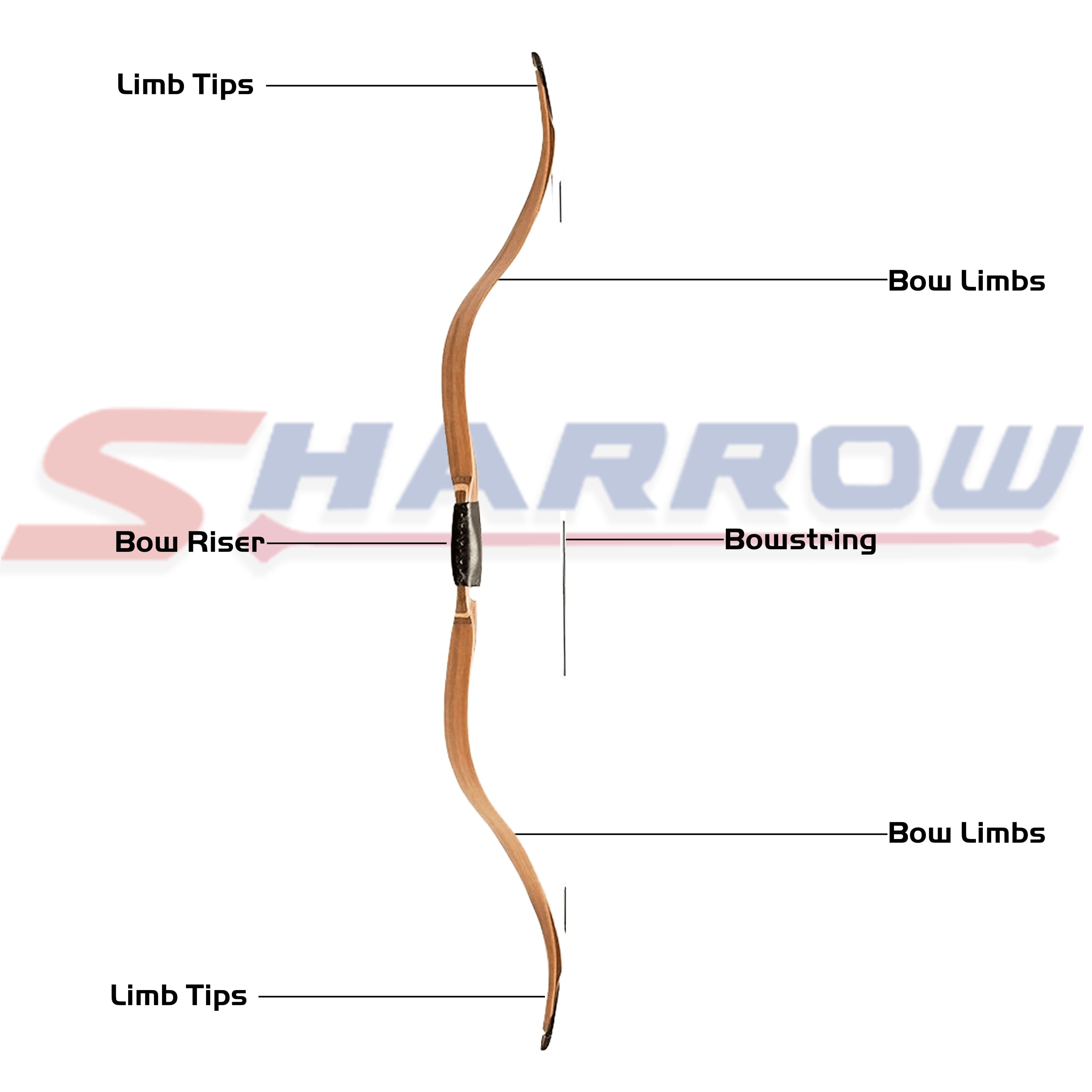 AF Traditional Bow 54" Archery 20-50lbs Hunting Longbow