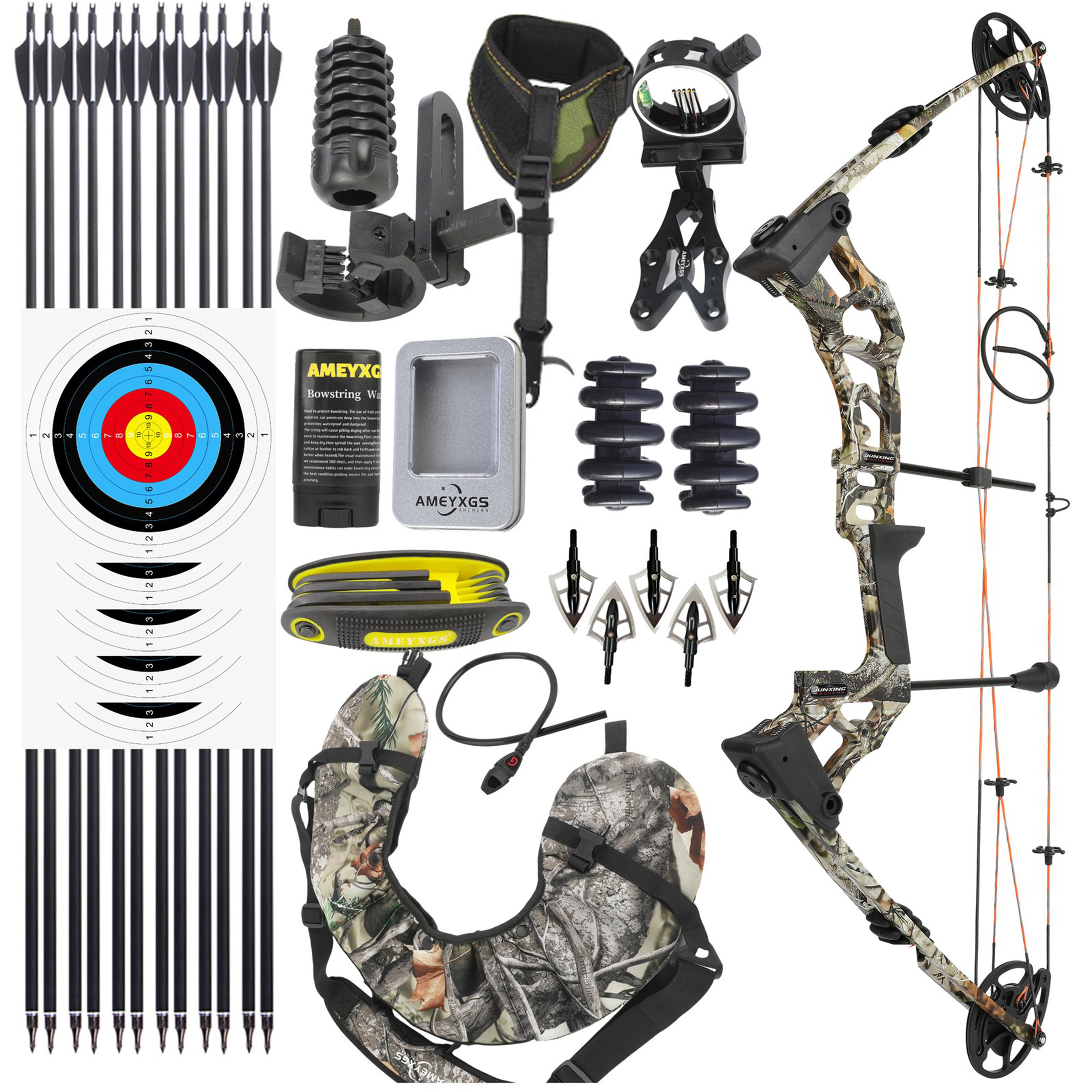 M121A Archery Compound Bow Set 0-70lbs RH Hunting
