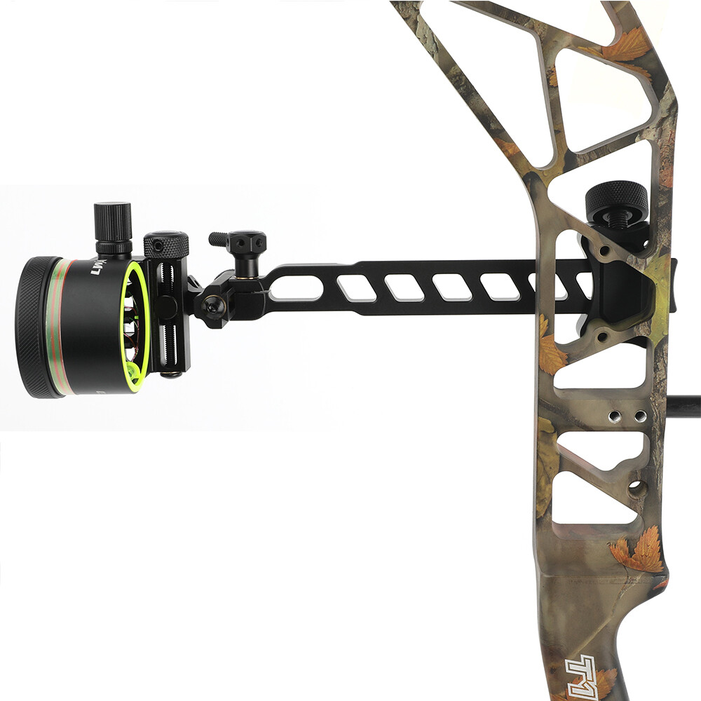 Professional 5-Pin Compound Bow Sight 0.019" Fiber Optic Micro-Adjust