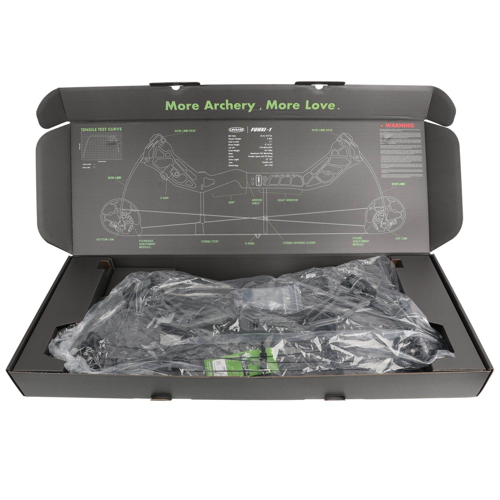 36" Compound Bow 40-70lb Adjustable Hunting 343FPS Let Off 85%