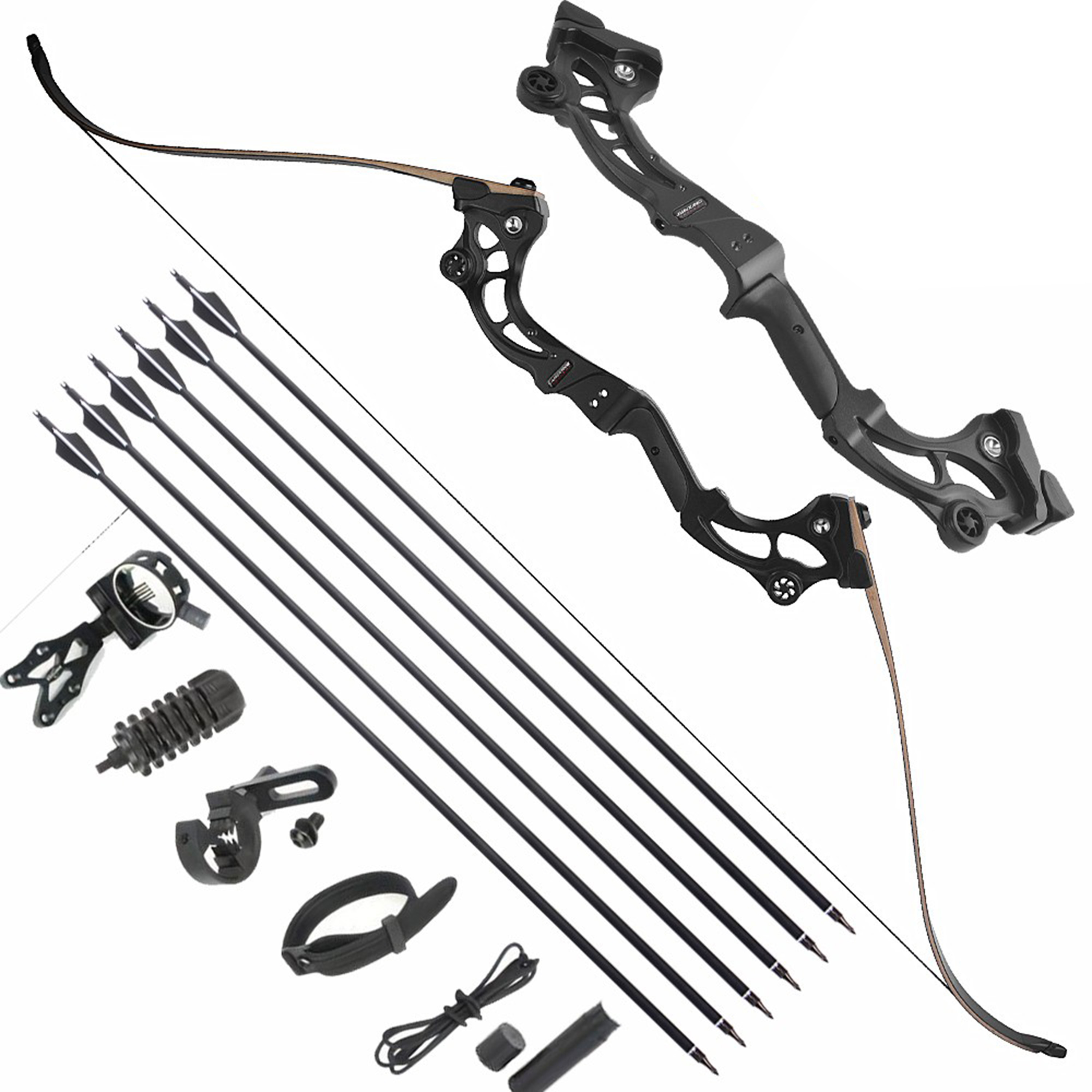 JUNXING F163 Hunting Recurve Bow Kit 64'' Archery 50lbs