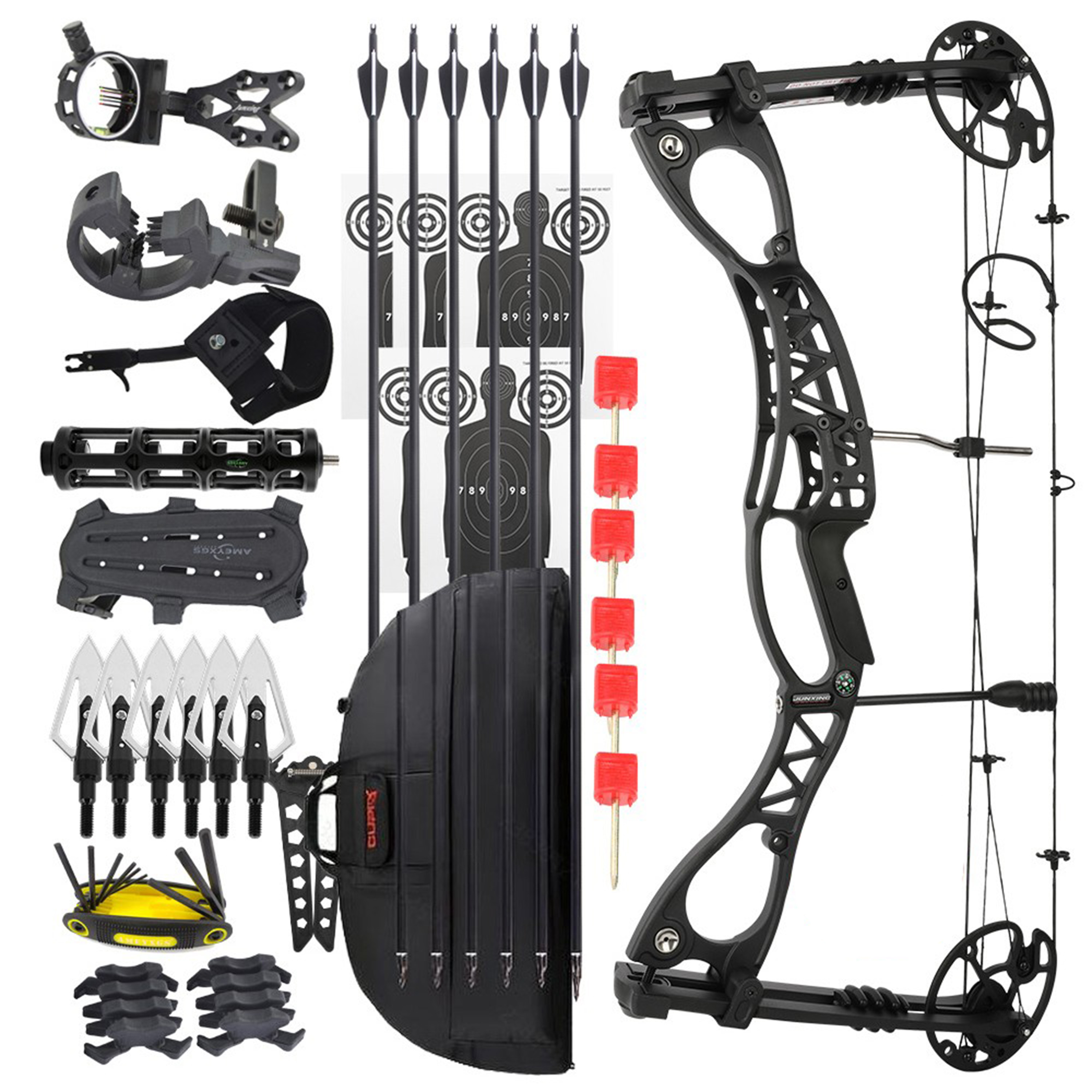JUNXING M126 Hunting Compound Bow Set 0-70lbs