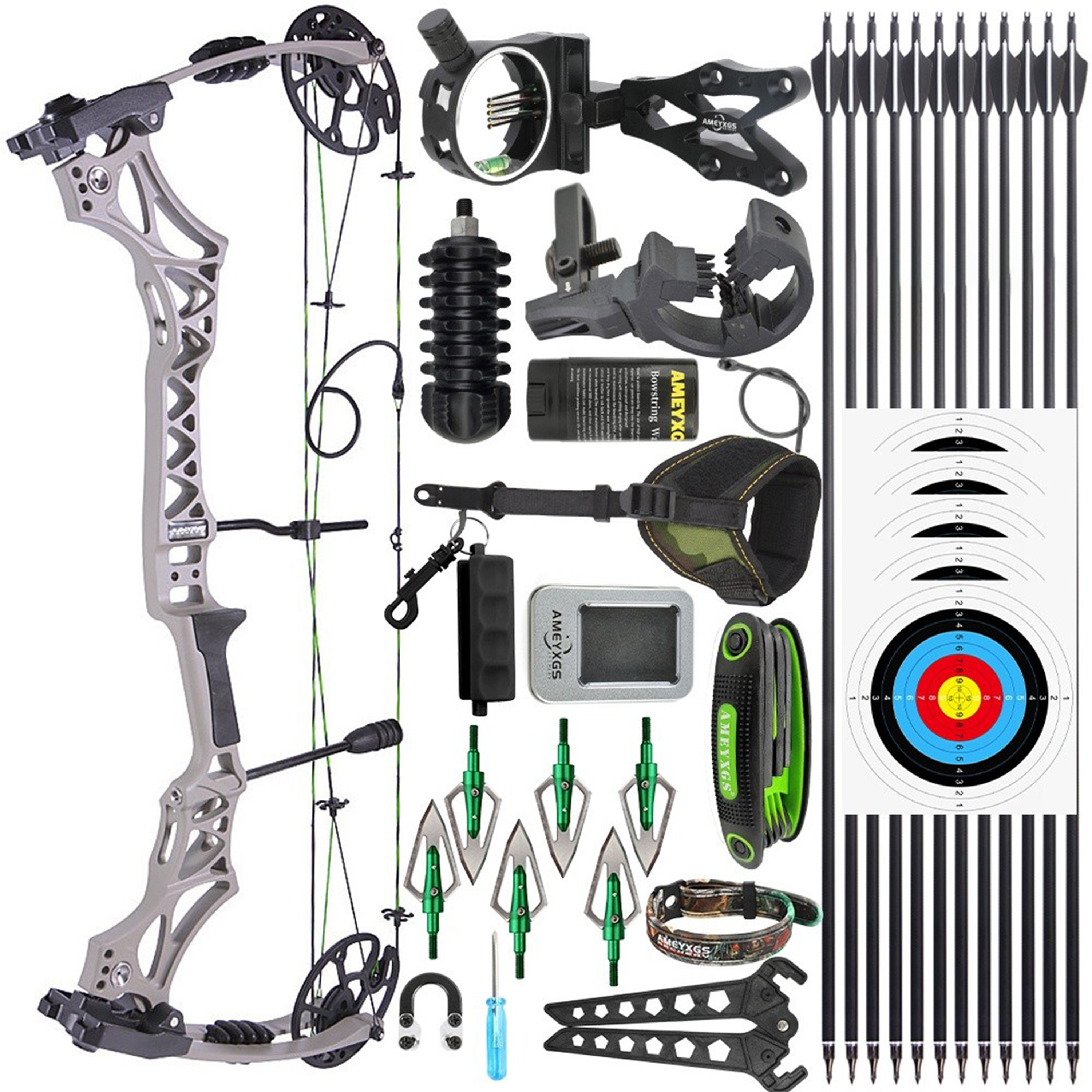 M129 Compound Bow Kit 30-70lbs 32" 320FPS 