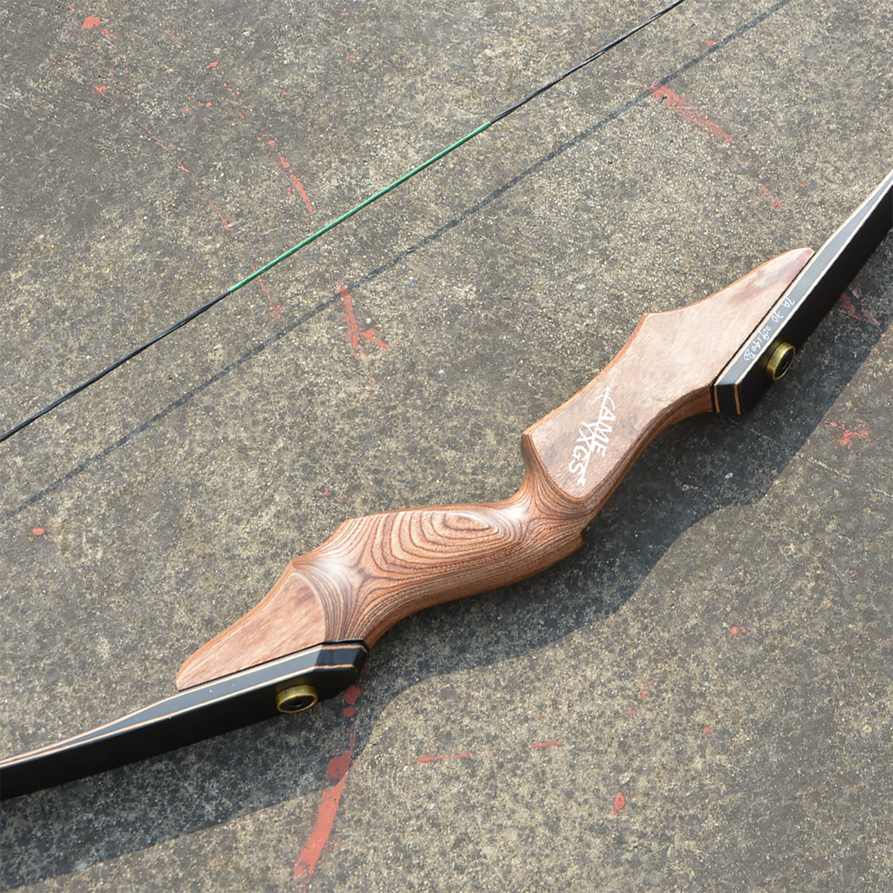 60'' Archery Longbow Takedown Wooden Riser 30-50lbs Target Shooting
