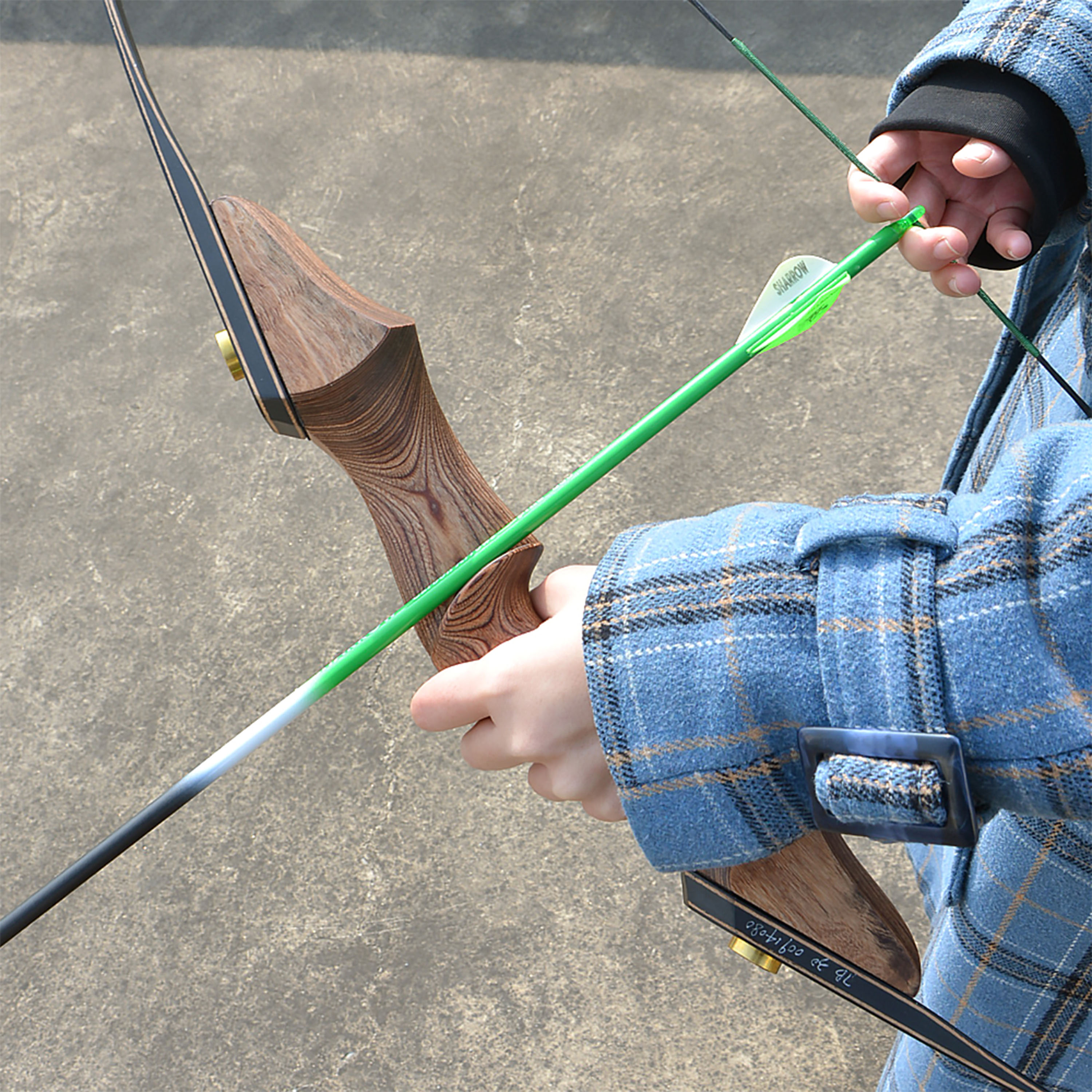 60'' Archery Longbow Takedown Wooden Riser 30-50lbs Target Shooting