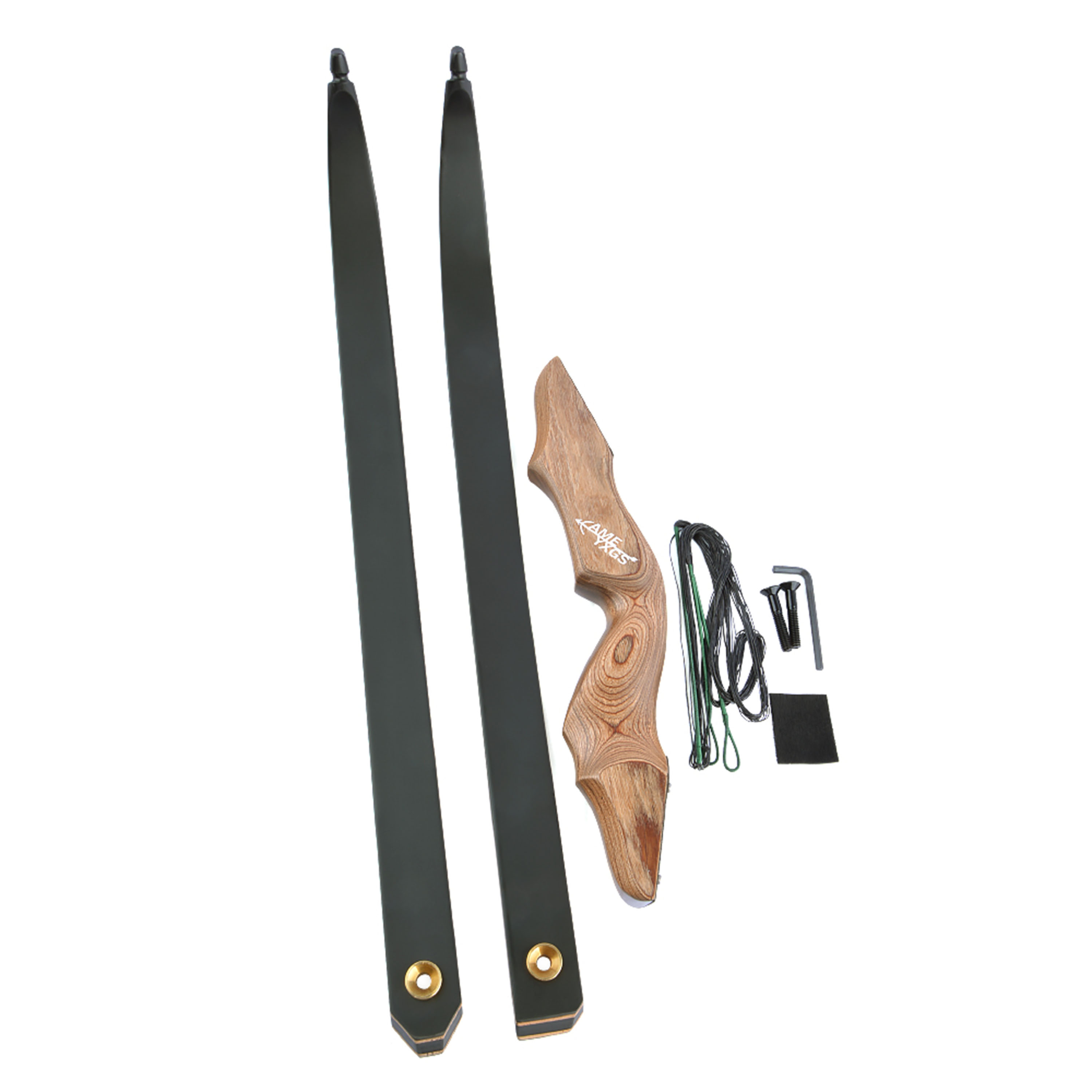 60'' Archery Longbow Takedown Wooden Riser 30-50lbs Target Shooting