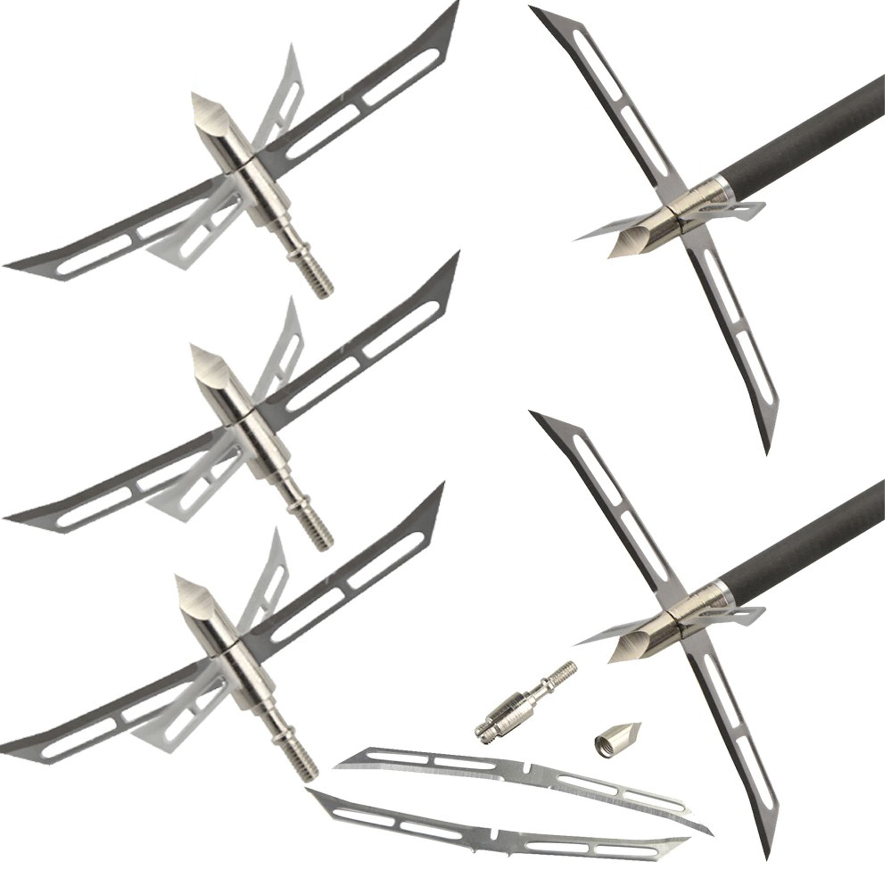 12x 4-Blade Hunting Broadheads Arrowheads Archery Broadheads