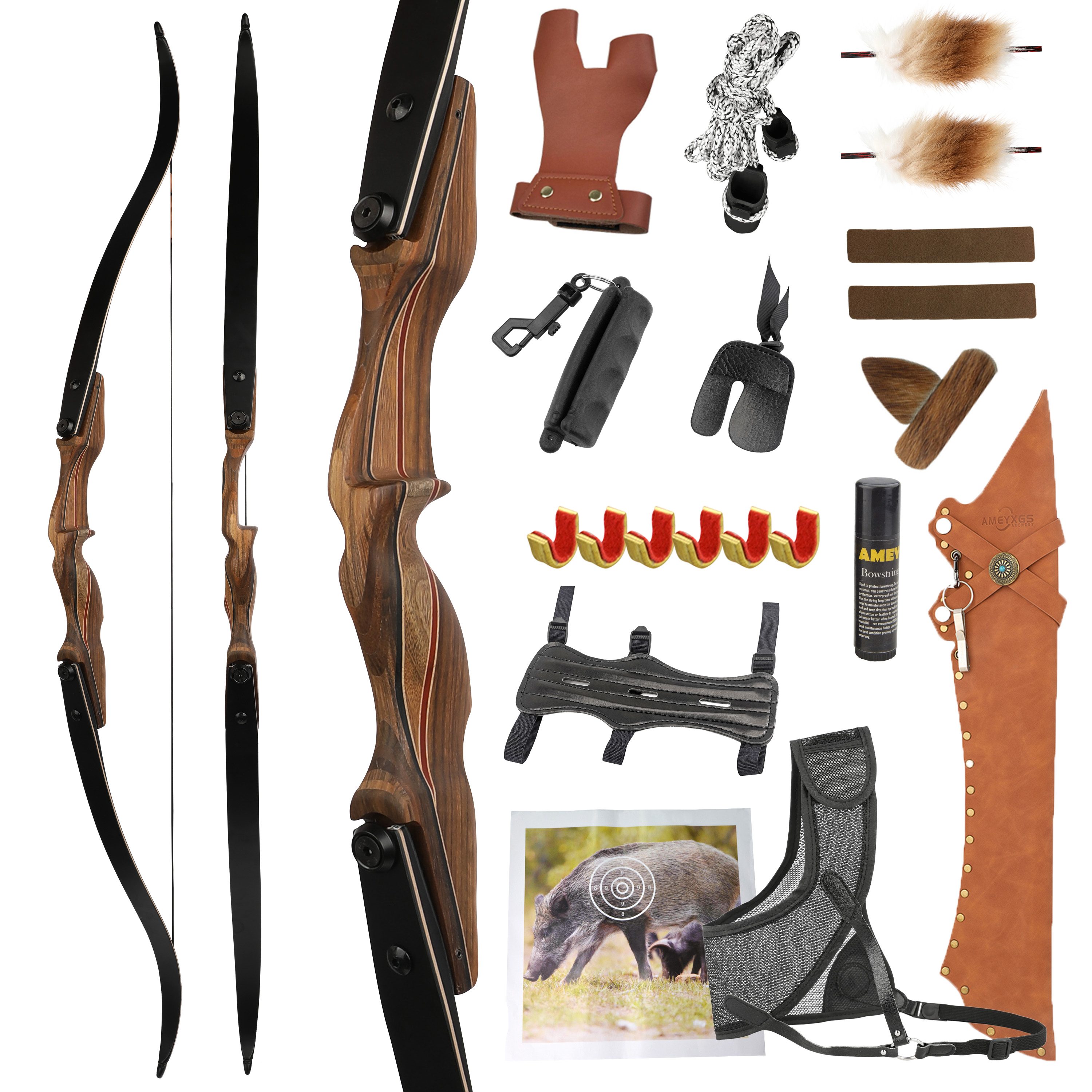 Kaimai 710 Takedown Recurve Bow 30-60lbs with Full Archery Set