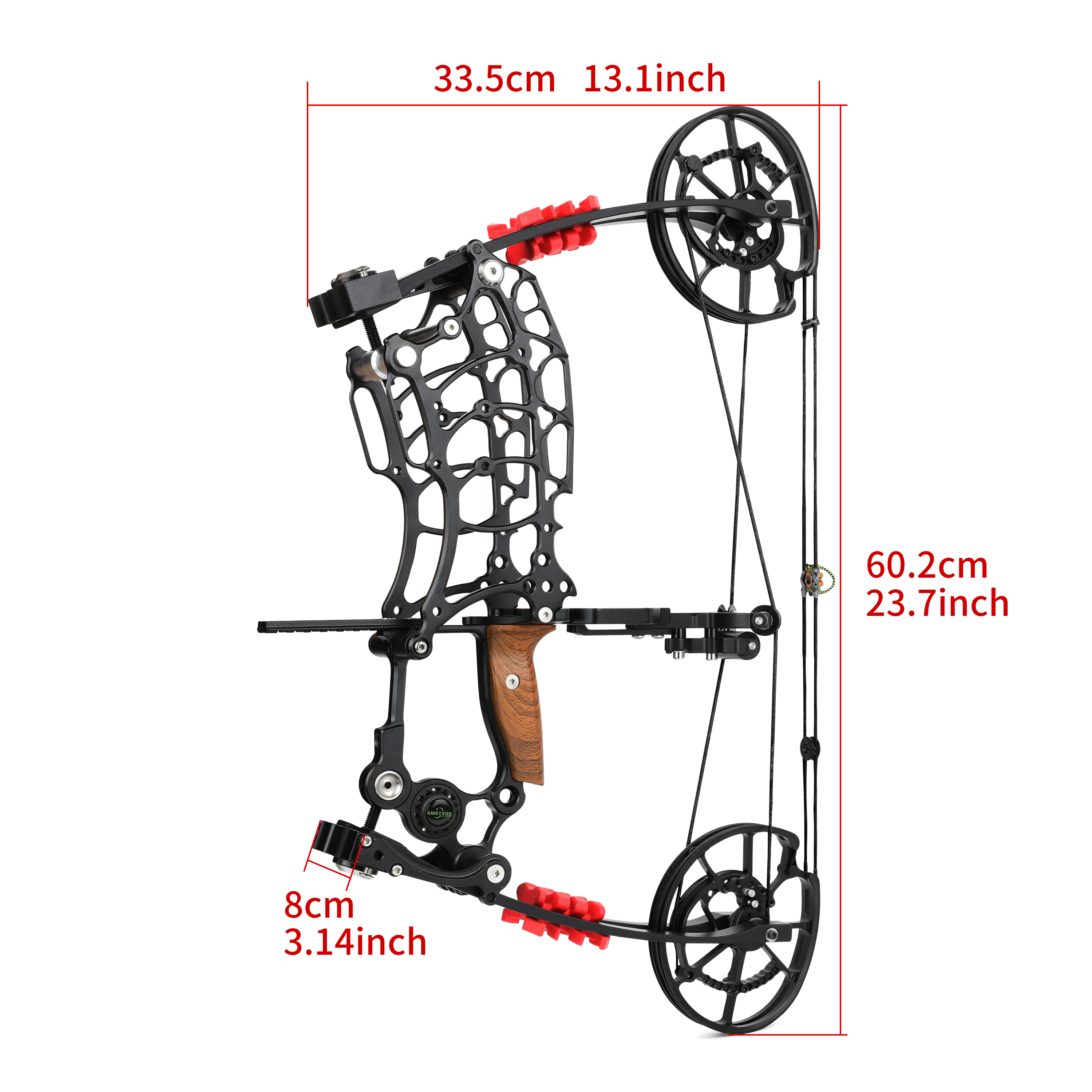 Nano Dual-Purpose Compound Bow 30-70lbs – Black/Red
