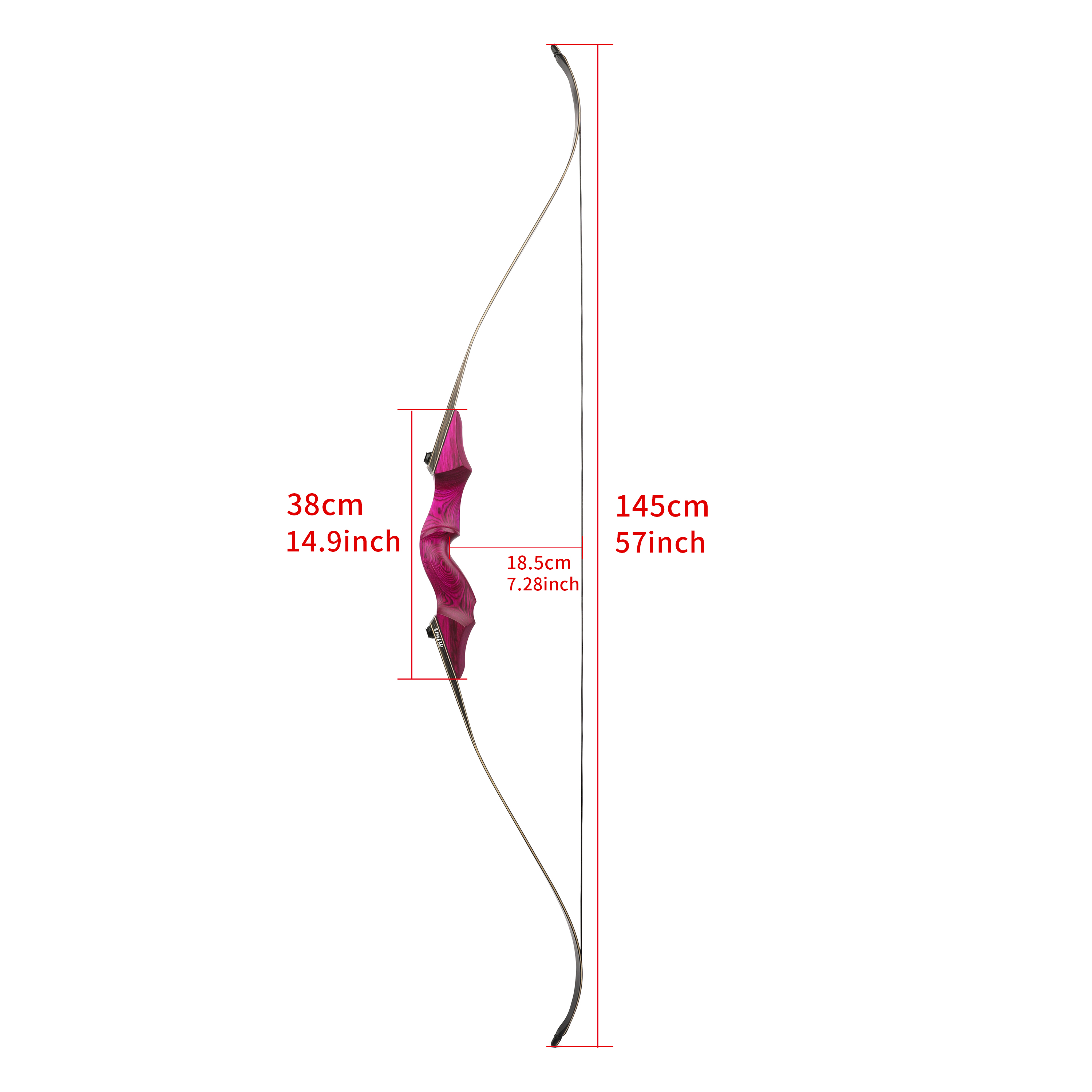 Black Hunter Purple Recurve Bow Set 50/60lb