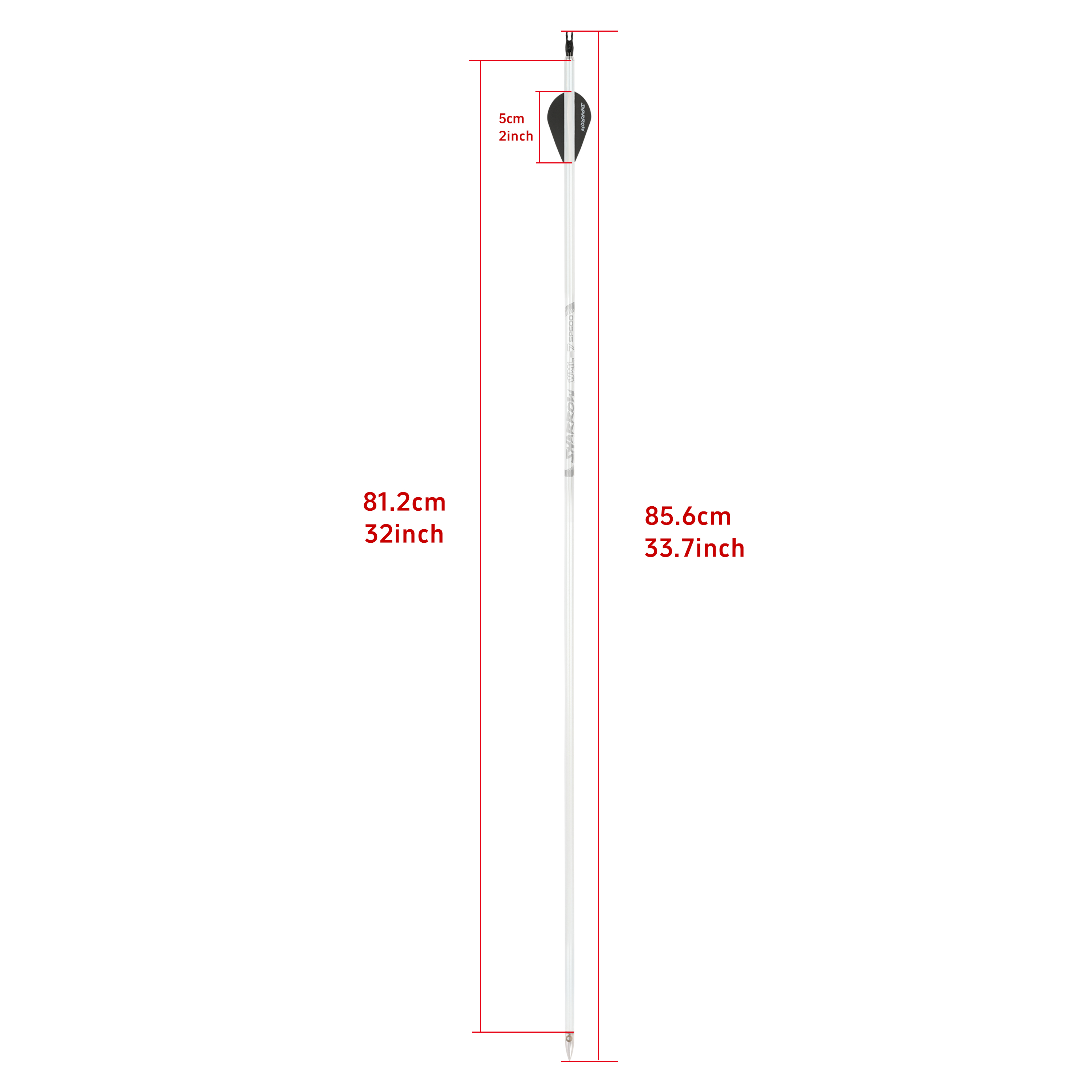 WML2 600 Spine Pure Carbon Arrows 2" TPU Vanes