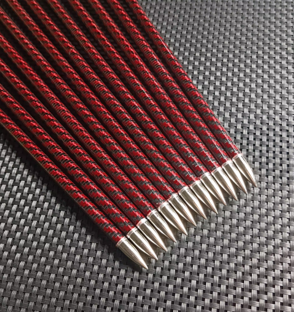 Zhan Ge Carbon Arrow Feather Vanes ID6.2mm Hunting Spine300-800