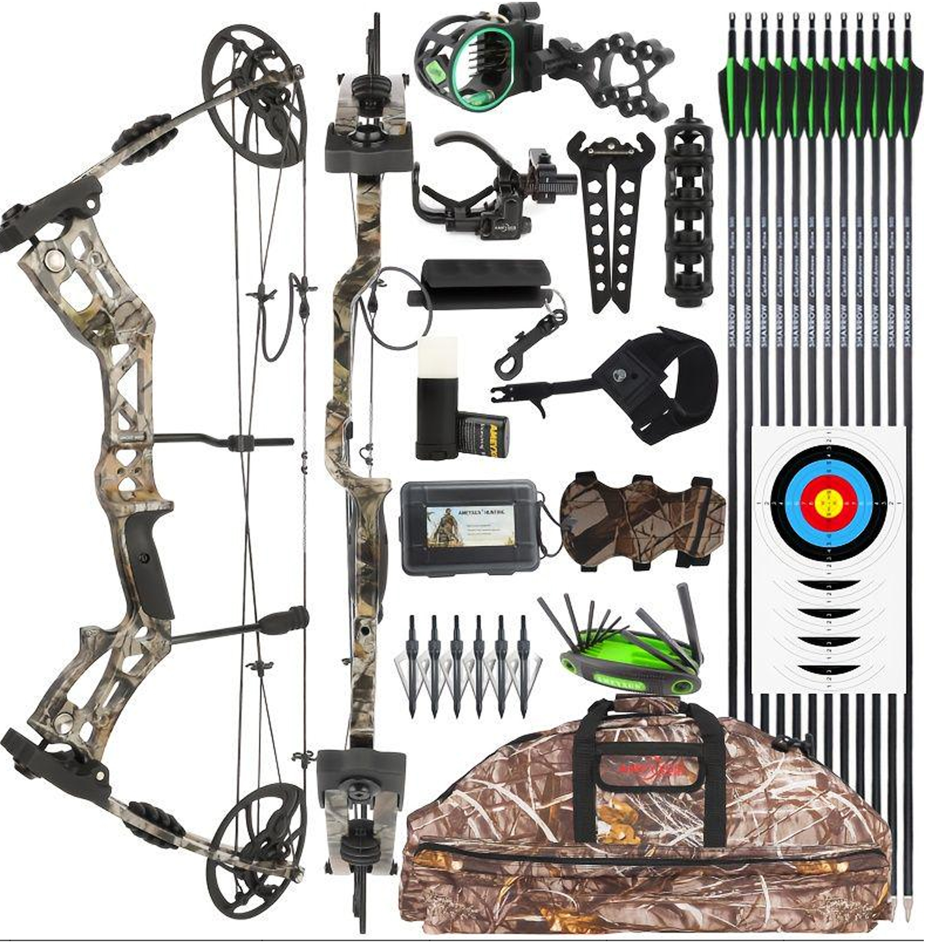 Adult Compound Bow Set 30-70lbs Adjustable Archery Outdoor