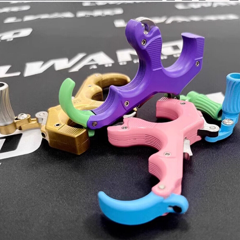 3 4 Finger Release Aids Trigger Thumb Grip Caliper Archery Compound Bow